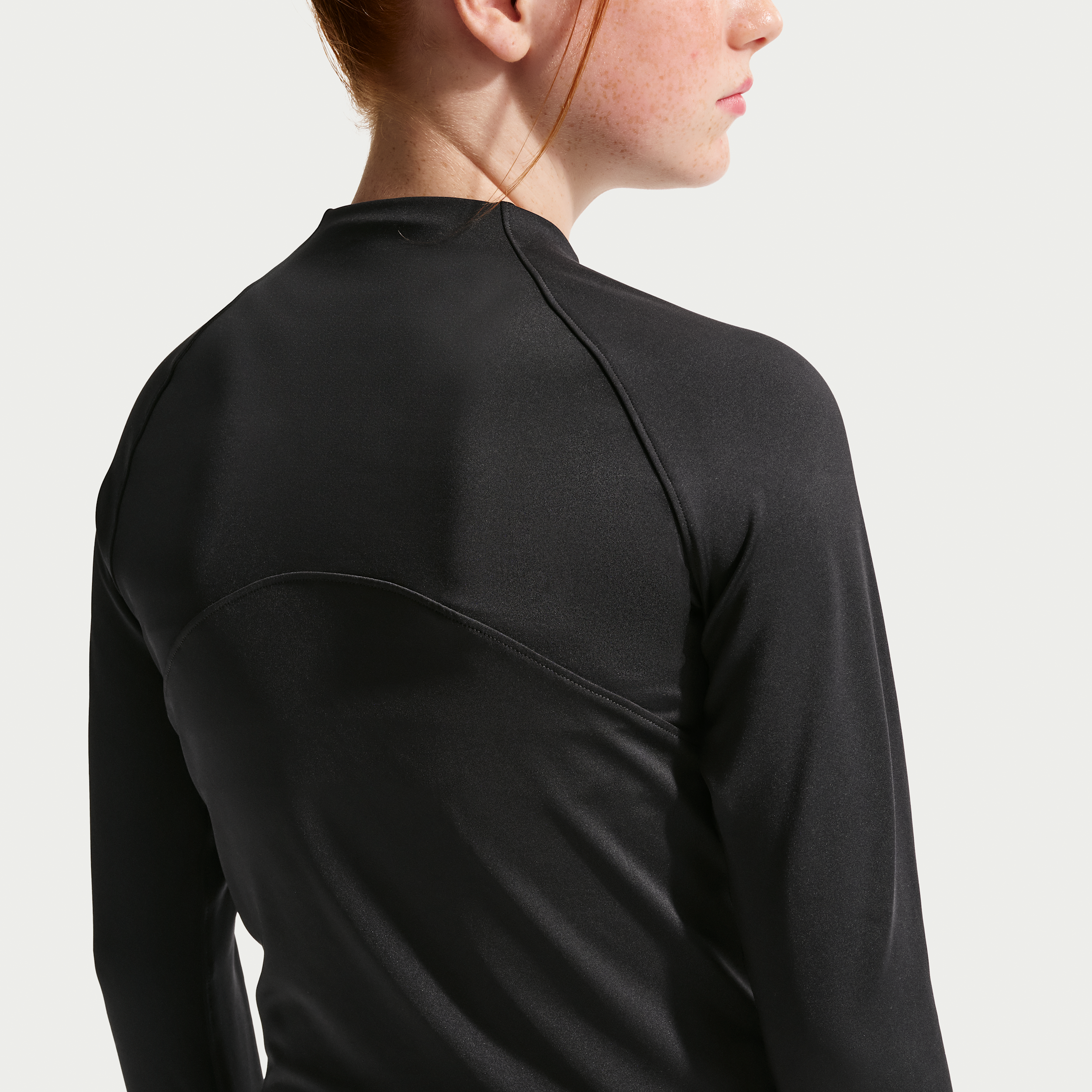 Thumbnail - Nike Pro Dri-FIT-Longsleeve mit Halbreißverschluss (ältere Kinder, Mädchen) - Schwarz