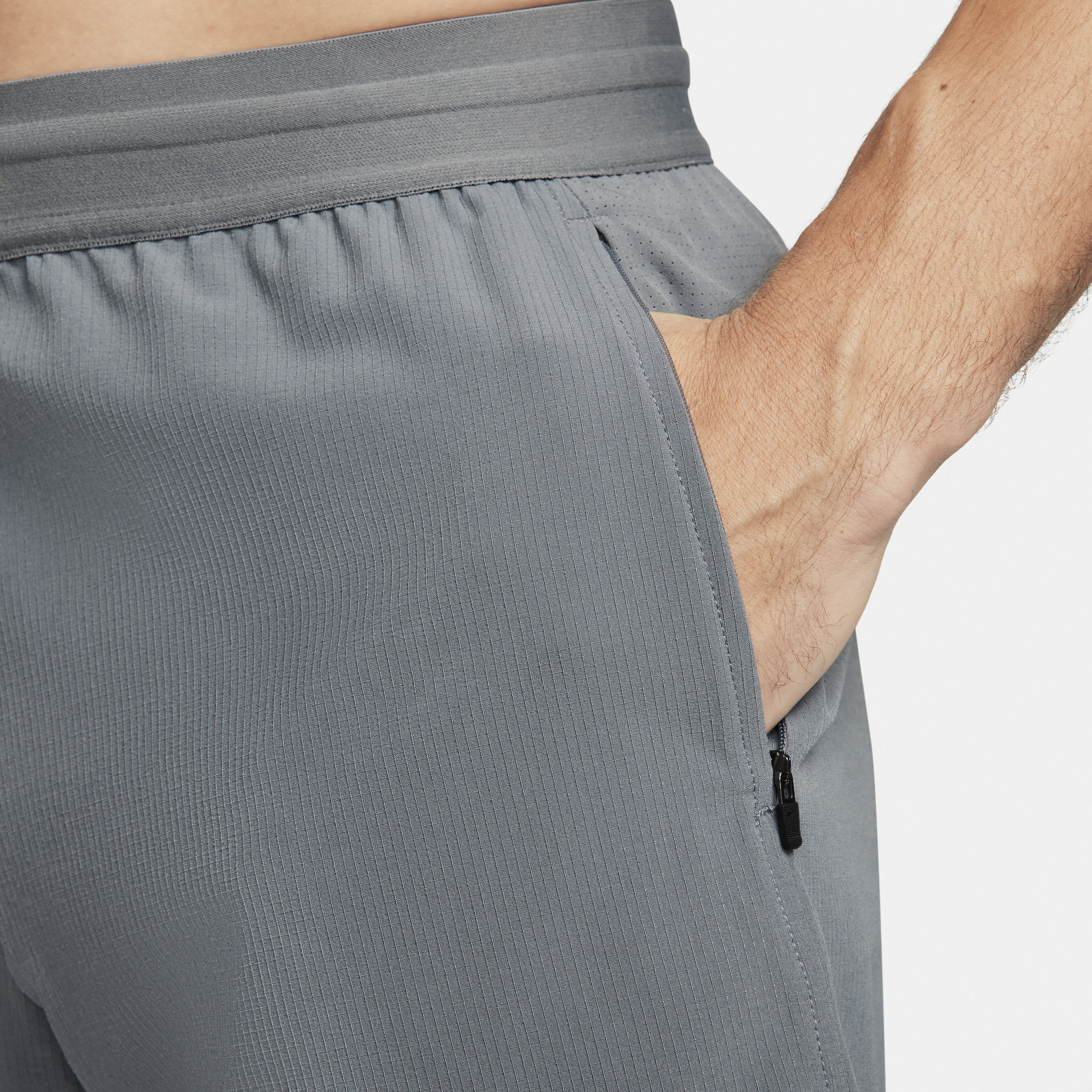 Nike Flex Rep Dri-FIT niet-gevoerde fitnessshorts voor heren (13 cm) Grijs