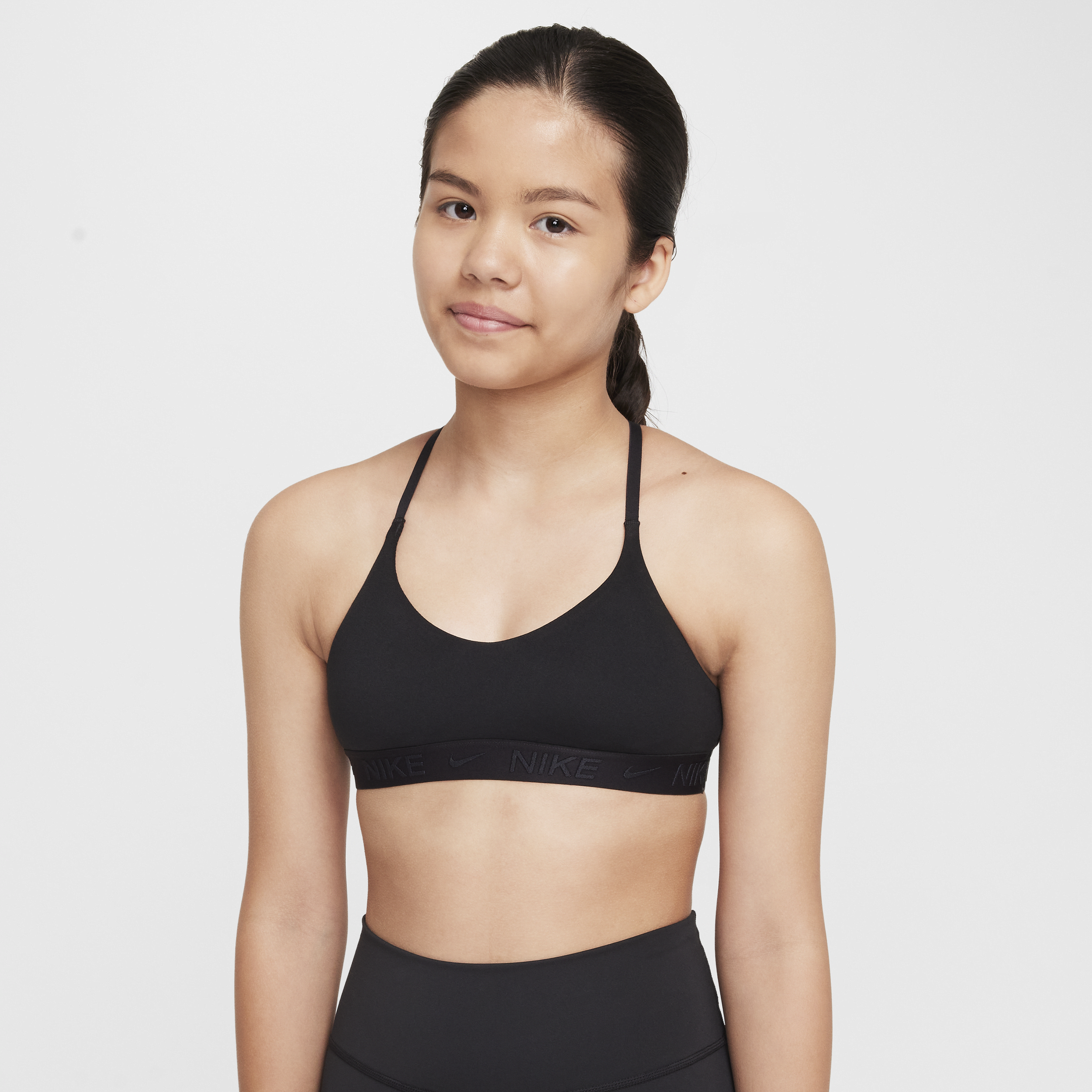 Brassière de sport Nike Indy pour fille - Noir