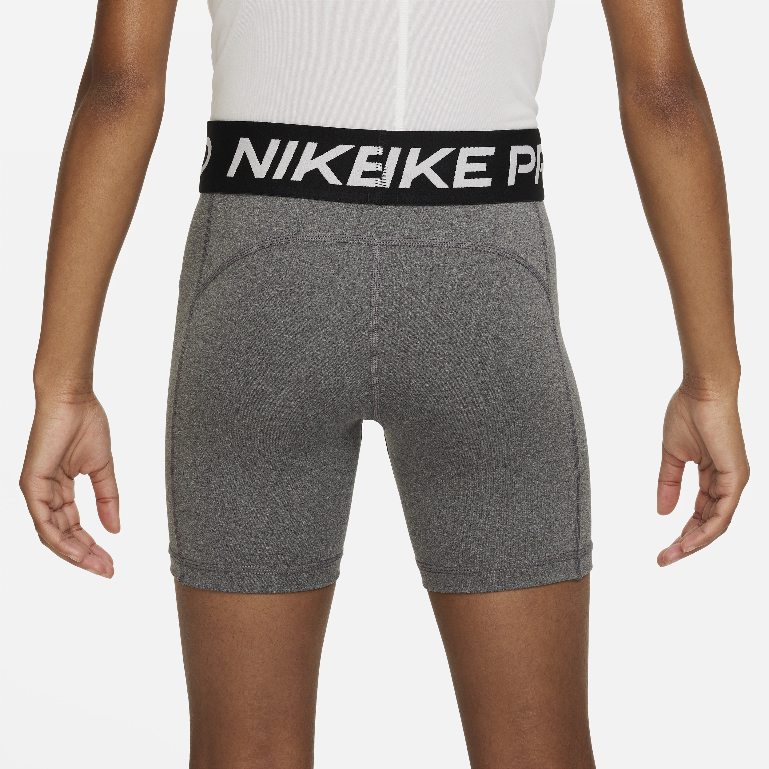 Nike Pro Dri-FIT meisjesshorts (13 cm) Grijs
