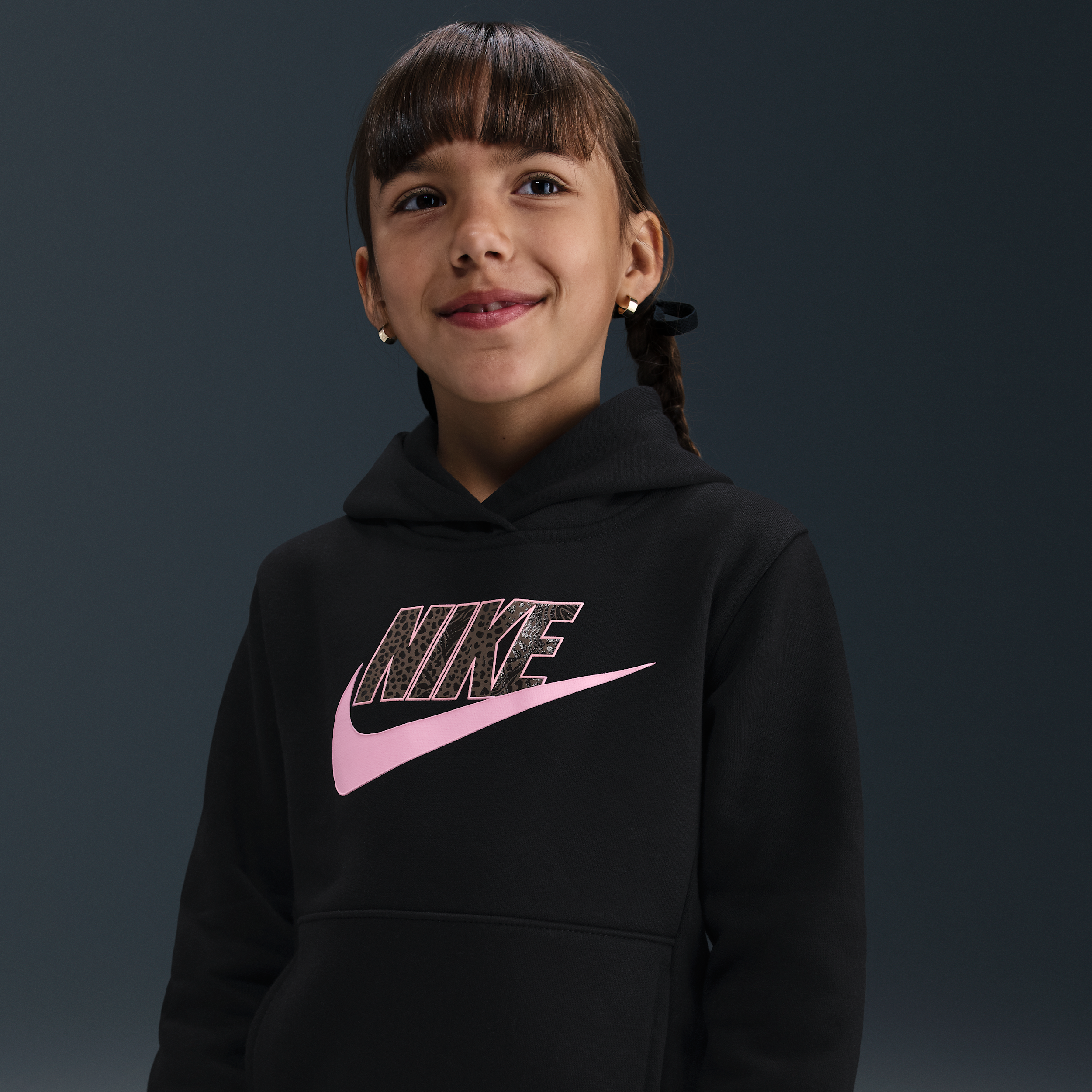 Nike Wild Warmth hoodie voor kleuters - Zwart