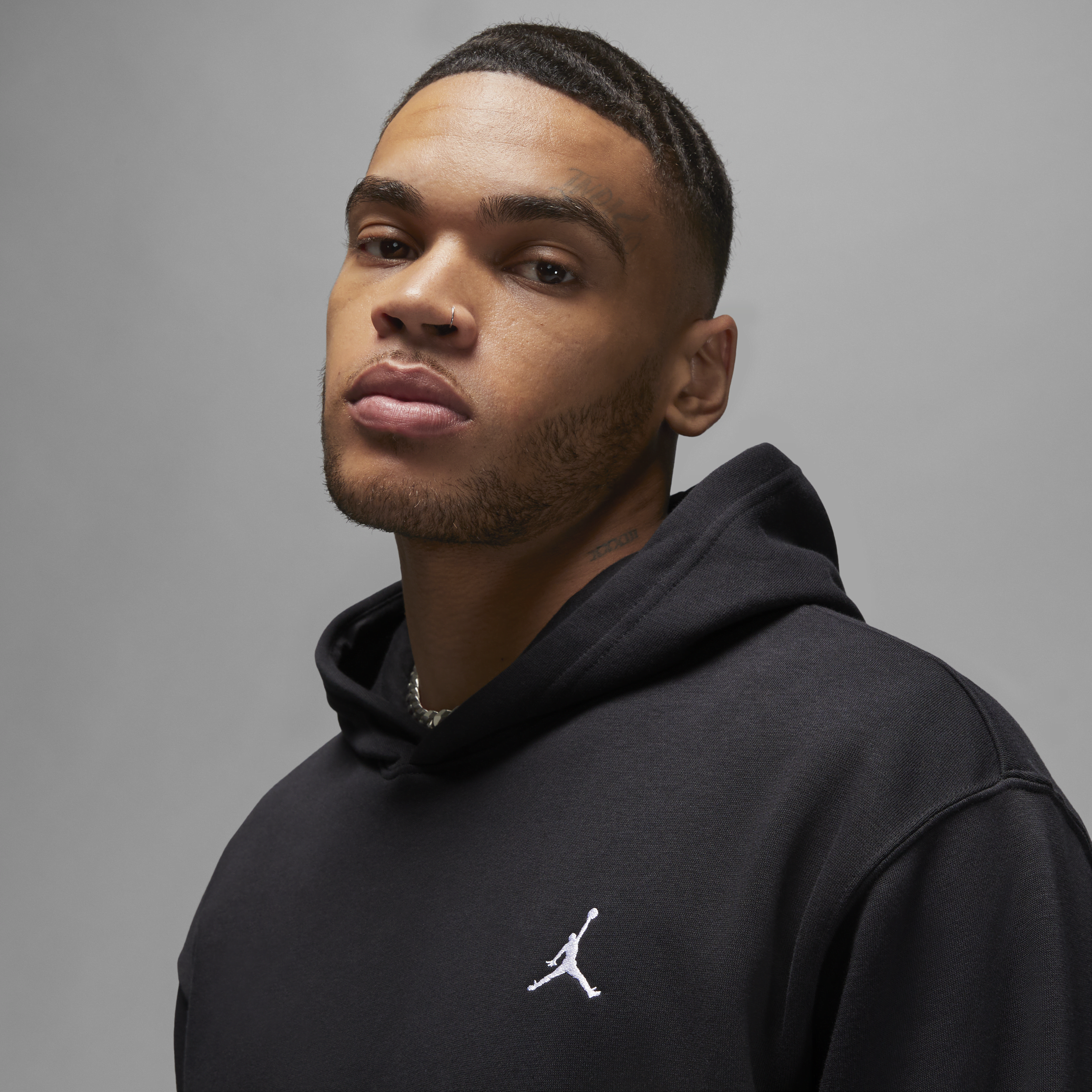 Sweat à capuche imprimé Jordan Brooklyn Fleece pour homme - Noir