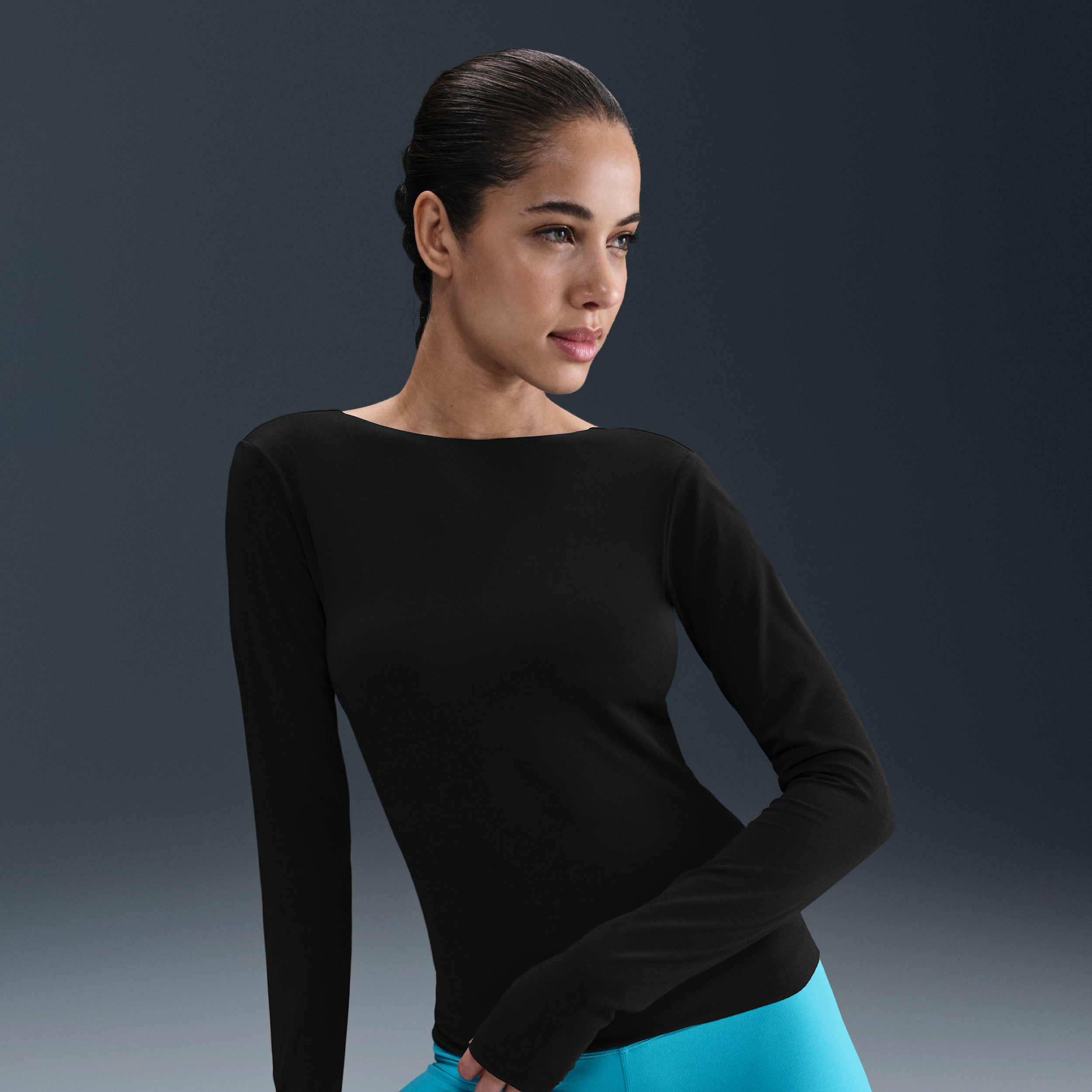 Thumbnail - Nike Zenvy Dri-FIT Longsleeve für Damen - Schwarz