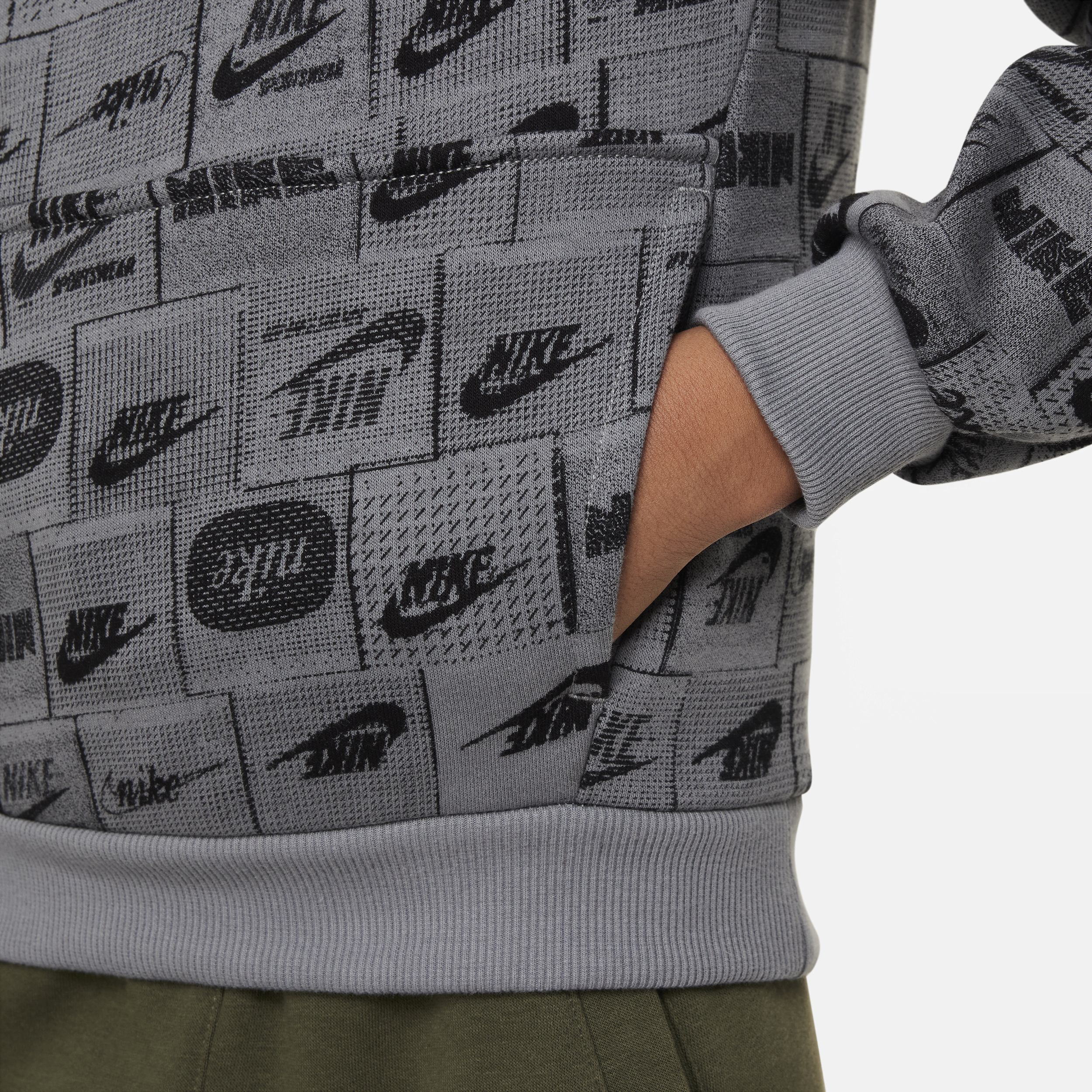 Nike Sportswear Club Fleece hoodie voor kids Grijs