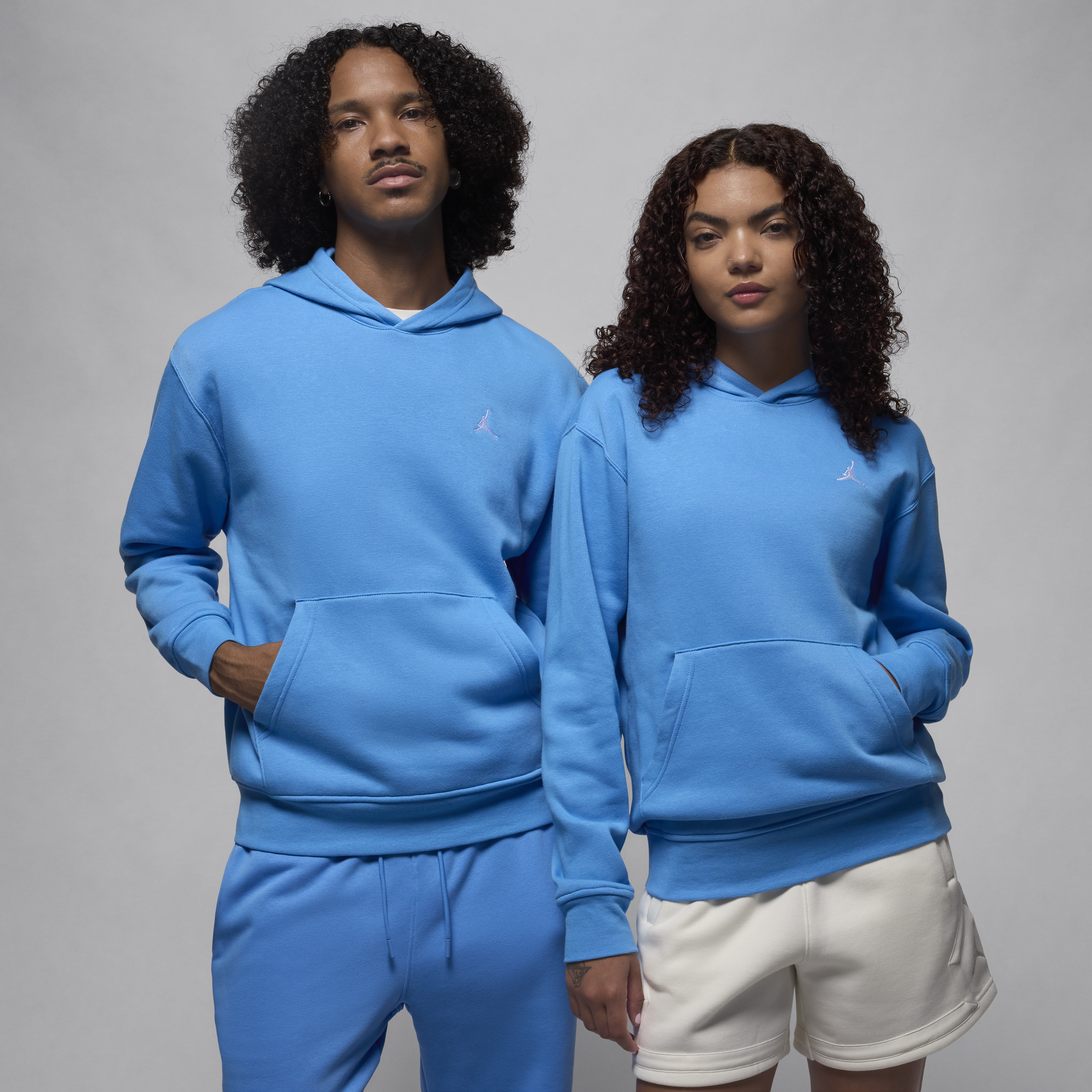 Sweat à capuche en tissu Fleece Jordan Brooklyn pour homme - Bleu