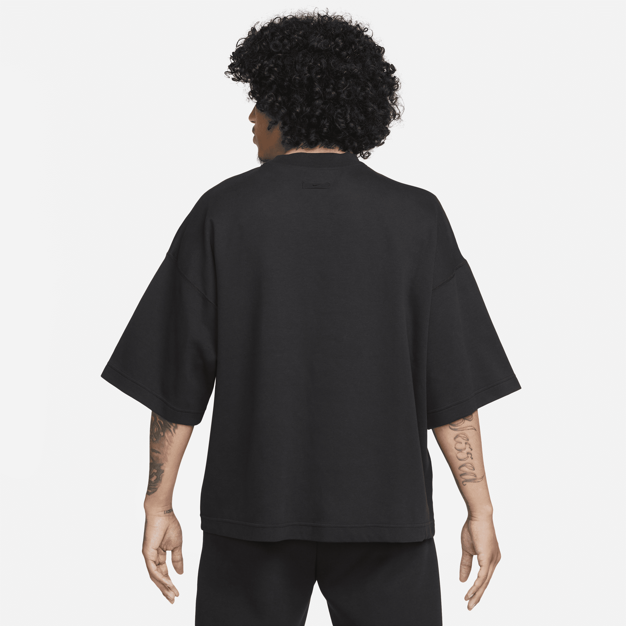 Nike Sportswear Tech Fleece Reimagined oversized sweatshirt met korte mouwen voor heren Zwart