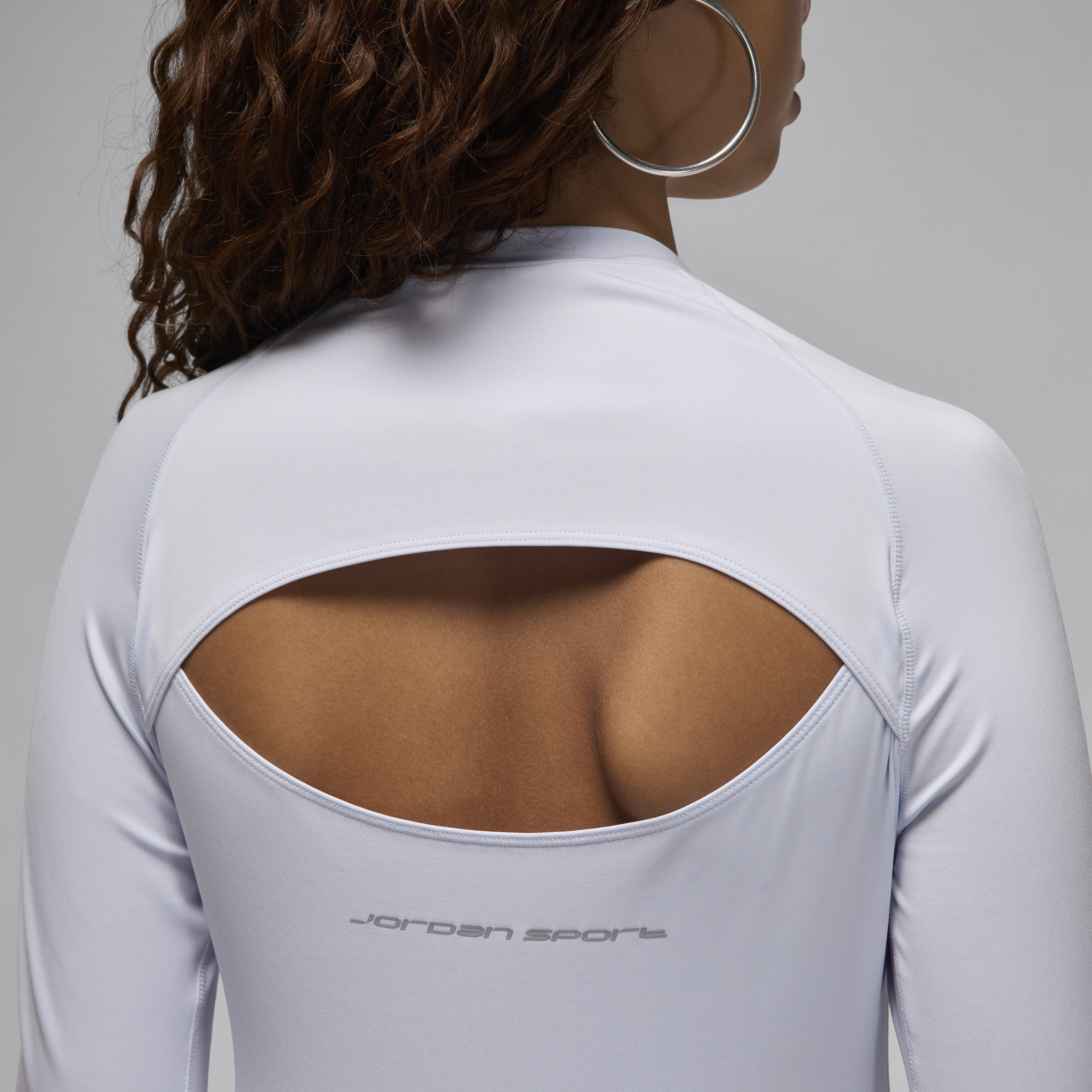 Haut à manches longues près du corps Jordan Sport pour femme - Gris