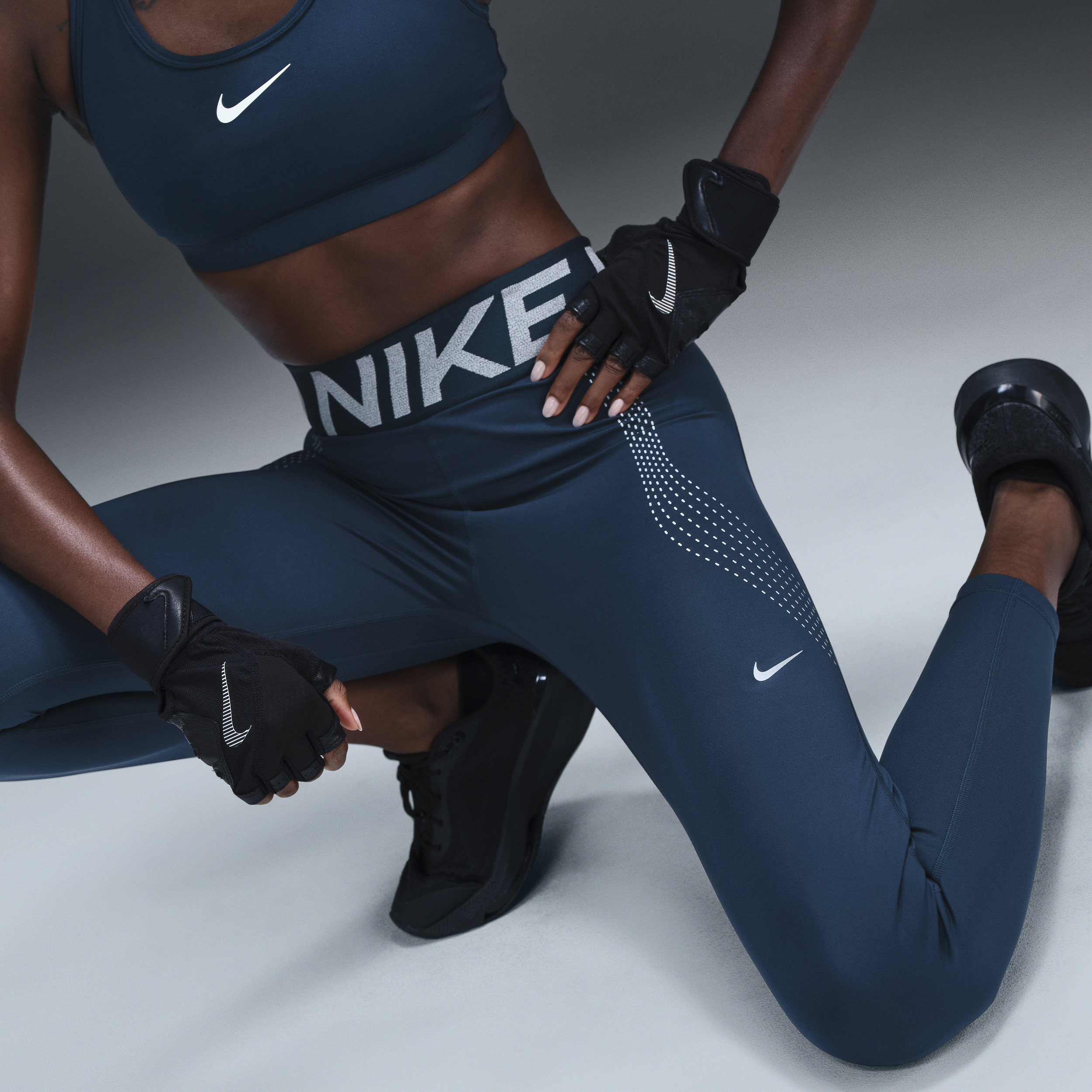 Legging 7/8 taille haute Nike Pro Sculpt pour femme - Bleu