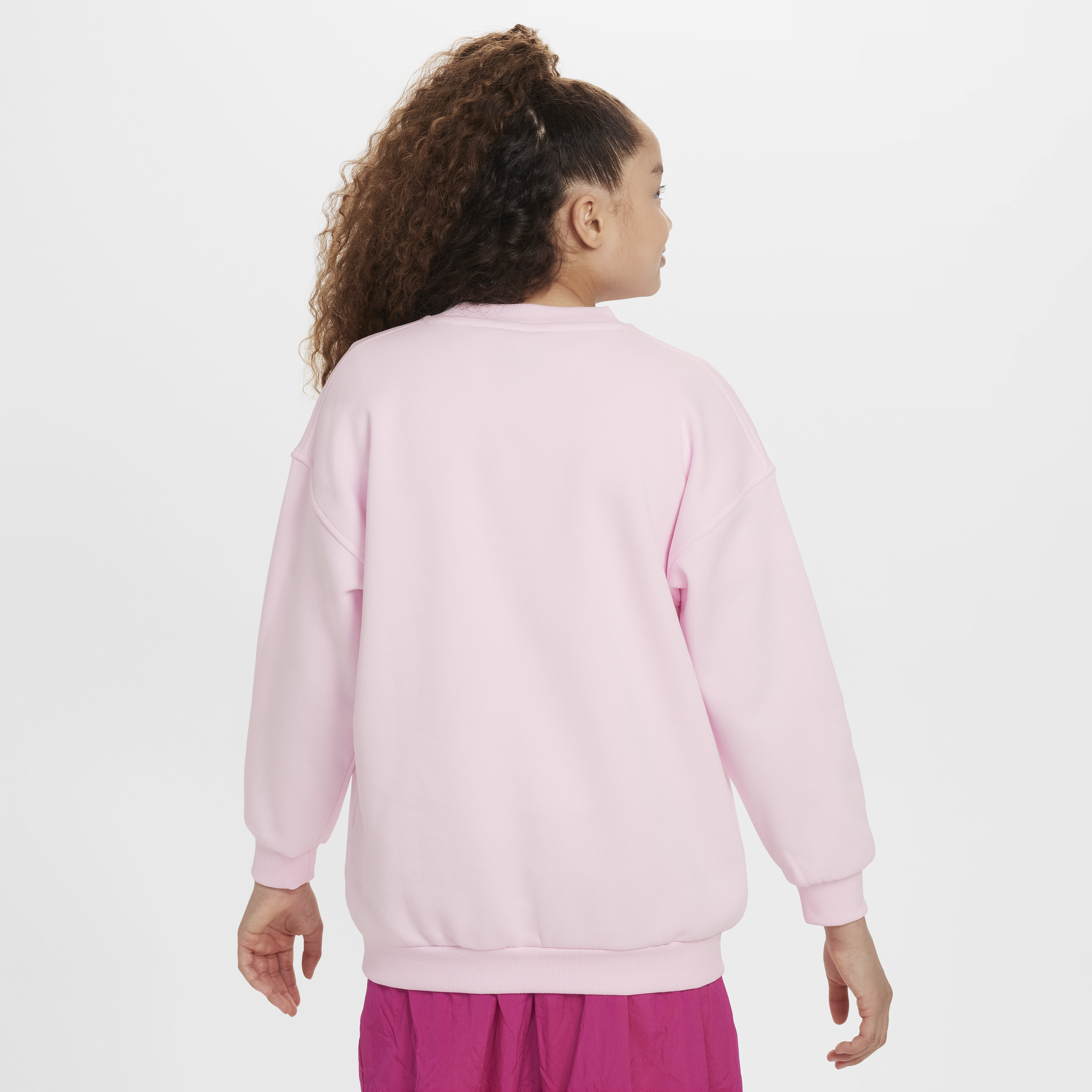Nike Sportswear Club Fleece oversized sweatshirt voor meisjes Roze