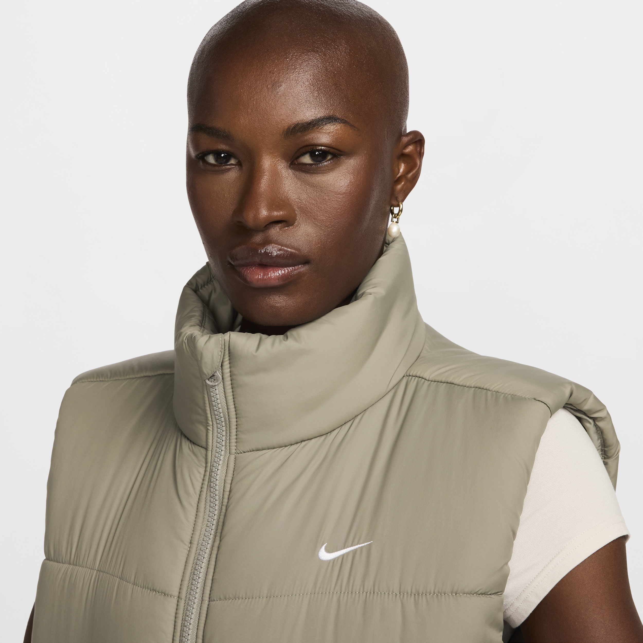 Veste sans manches ample Therma-FIT Nike Sportswear Classic Puffer pour femme - Vert