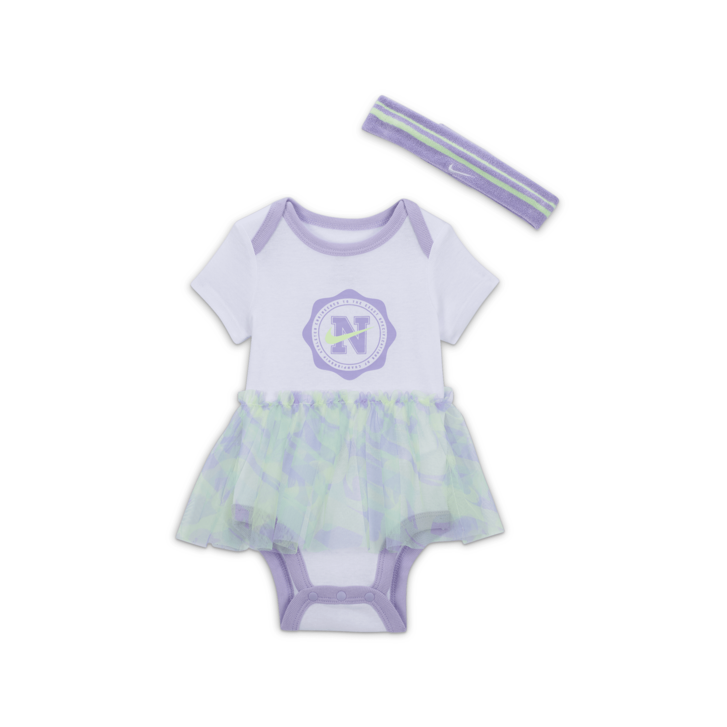 Nike Prep in Your Step Boxed tweedelige bodysuitset voor baby's (0-9 maanden) Wit
