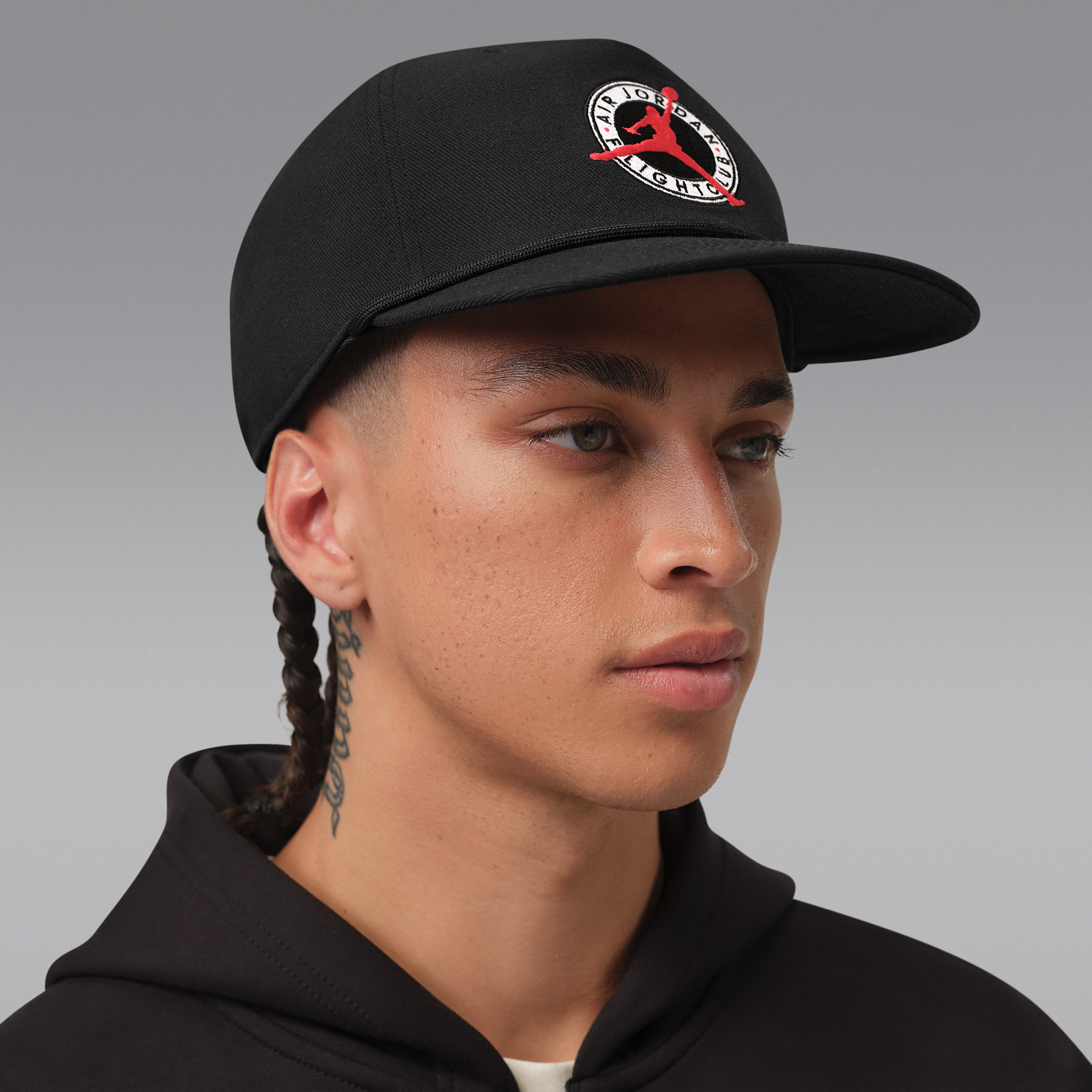 Thumbnail - Jordan Flight Club Pro unstrukturierte Cap mit flachem Schirm - Schwarz