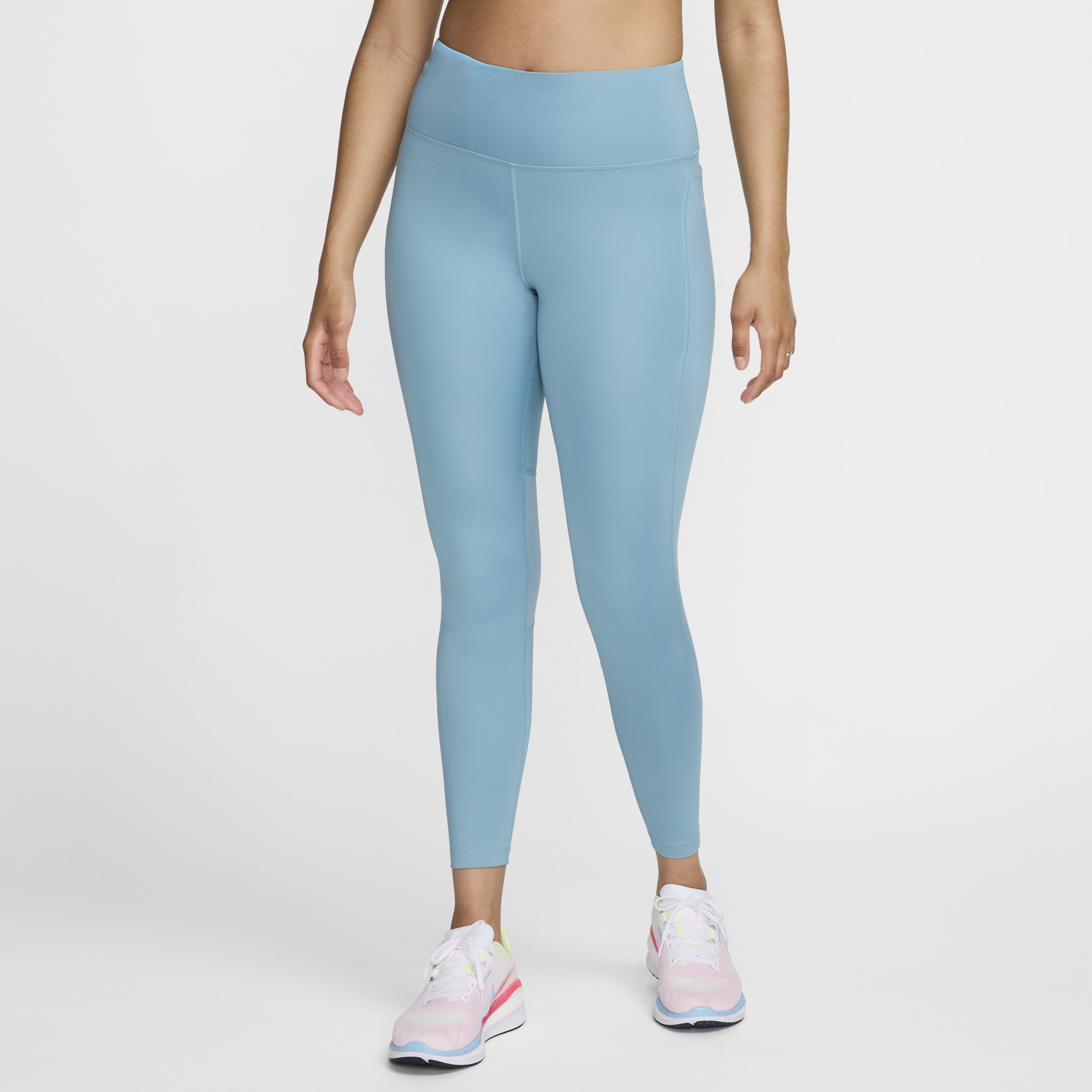 Image of Nike Epic Fast Hardlooplegging met halfhoge taille en zak voor dames - Blauw