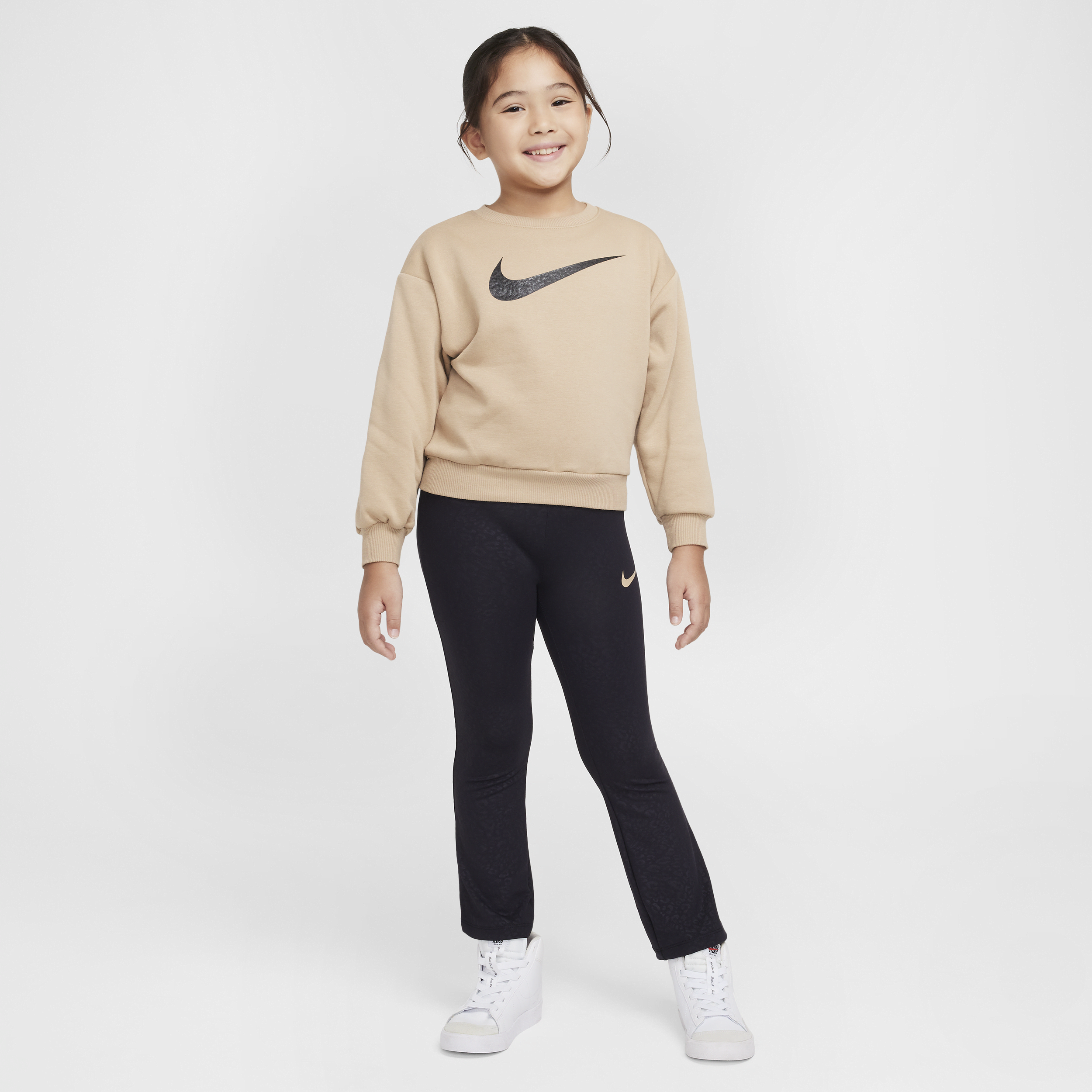 Ensemble deux pièces avec legging Nike Dri-FIT Swoosh Spirit pour enfant - Noir