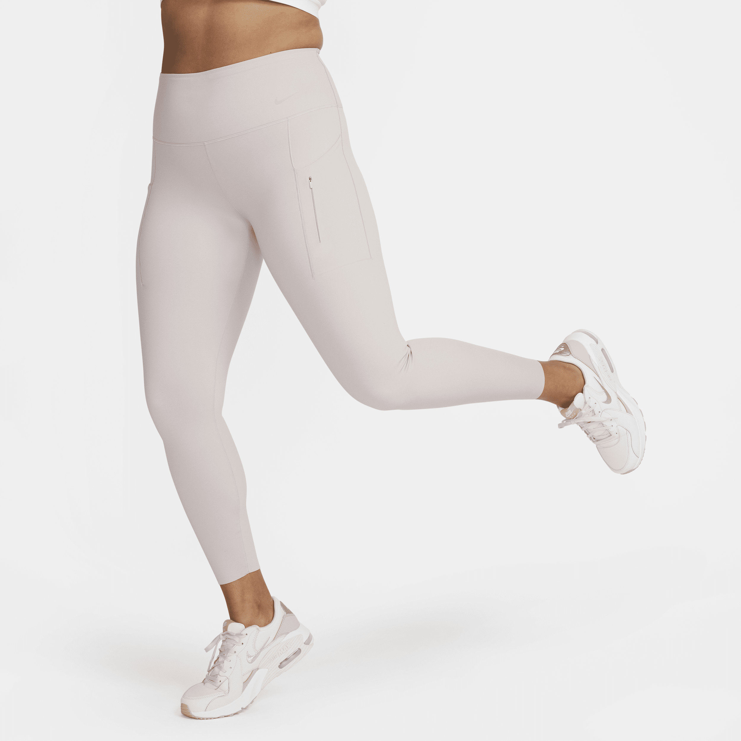 Nike Go Therma-FIT 7 8-legging met hoge taille en zakken voor dames Paars