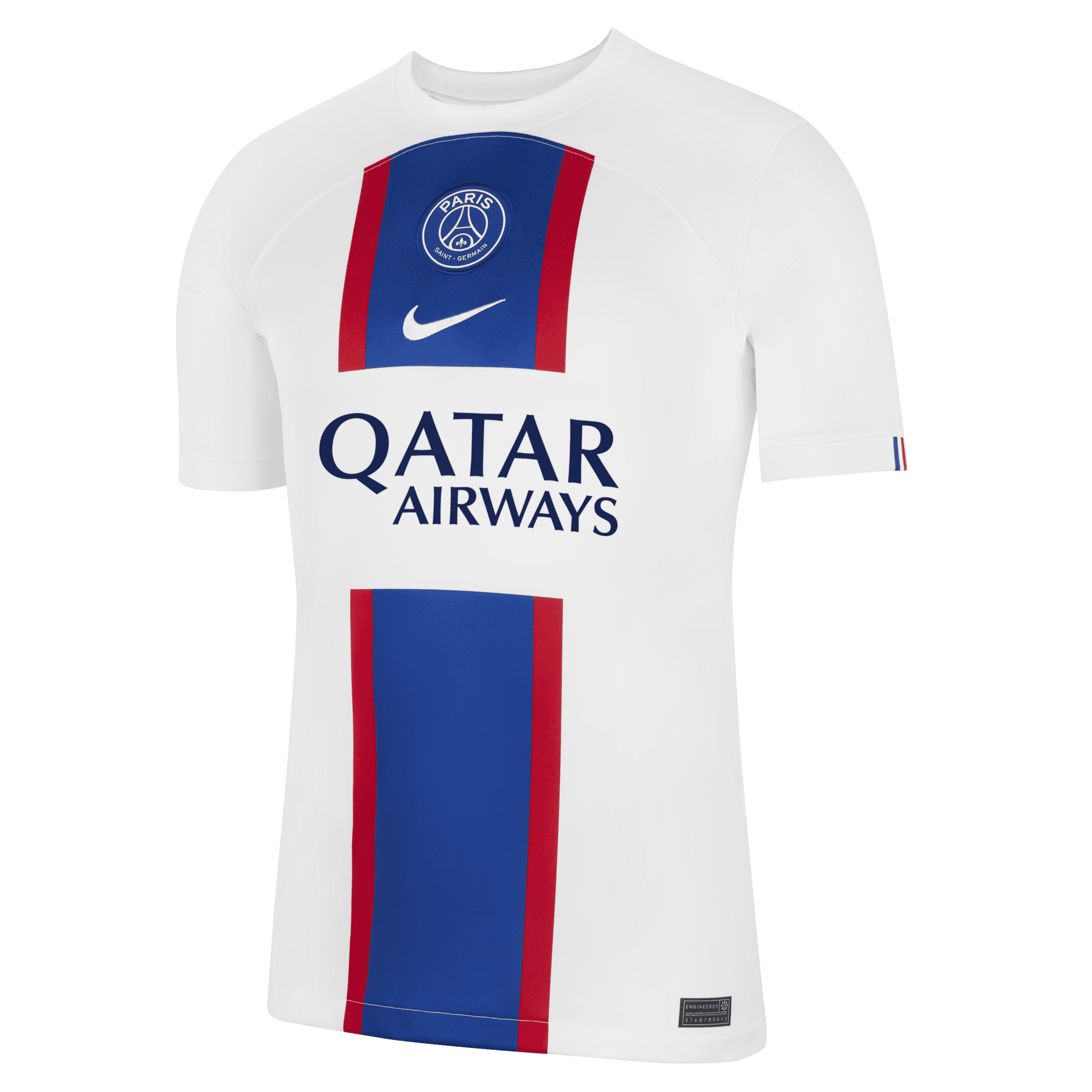 Męska koszulka piłkarska Nike Dri-FIT Paris Saint-Germain Stadium 2022/23 (wersja trzecia) - Biel