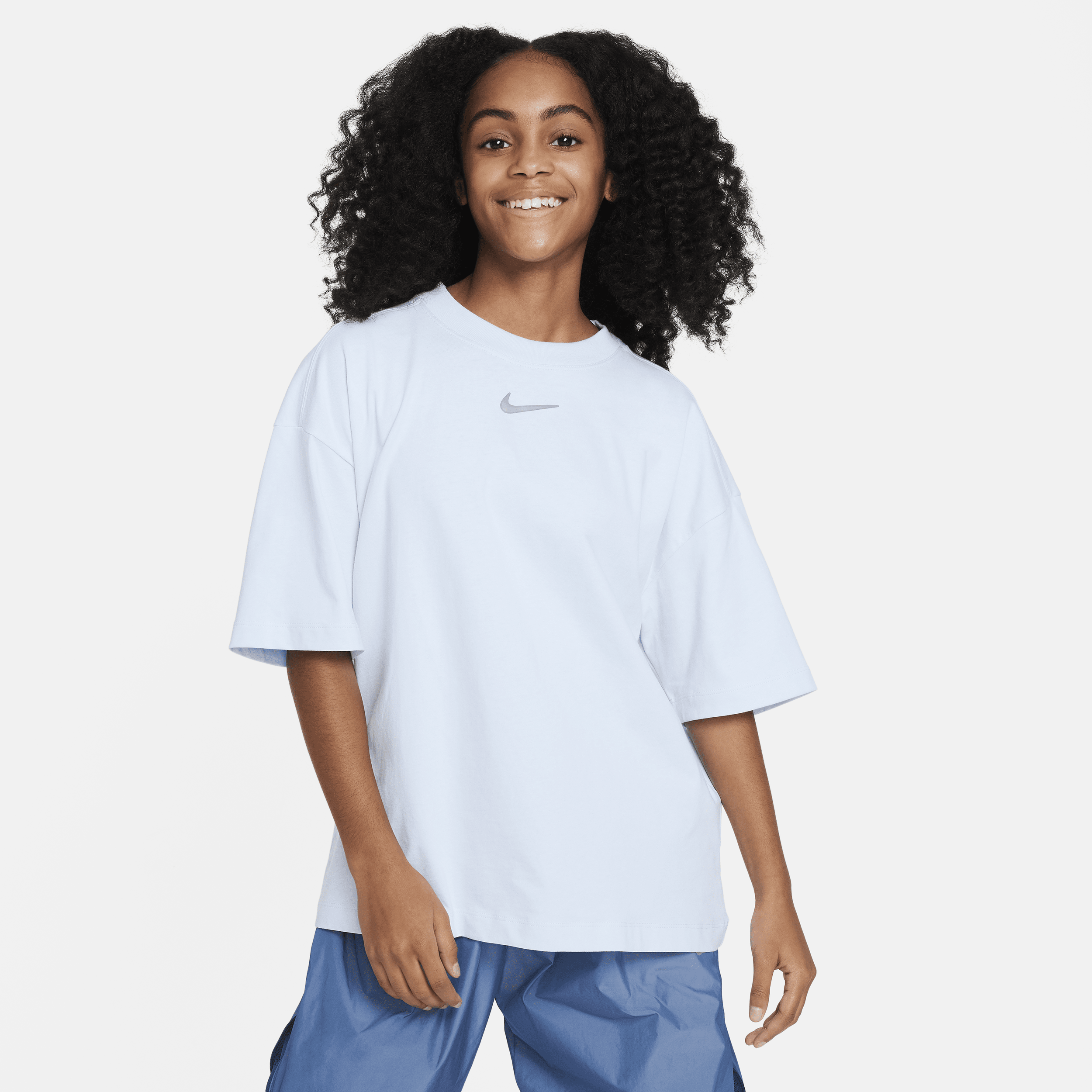 Nike Sportswear oversized T-shirt voor meisjes Blauw