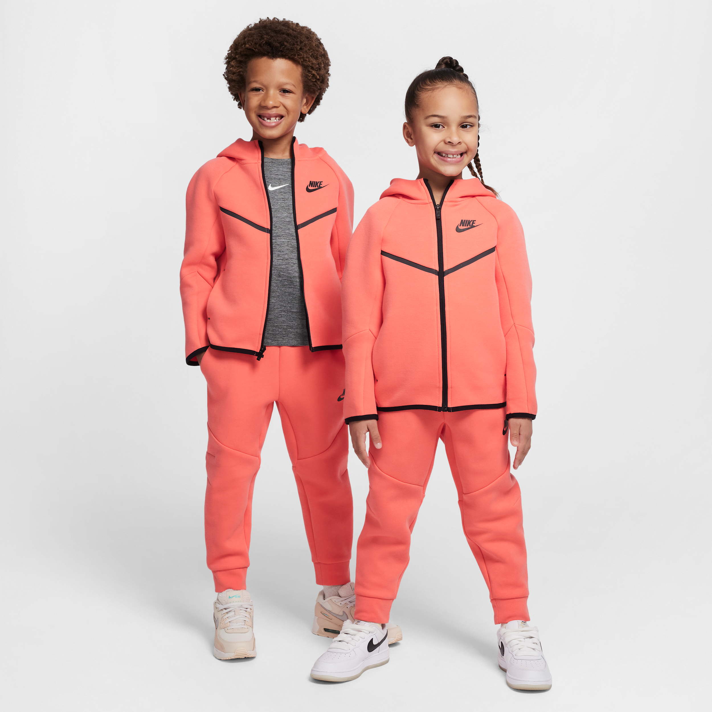 Ensemble deux pièces à zip Tech Fleece Nike Sportswear pour enfant - Orange