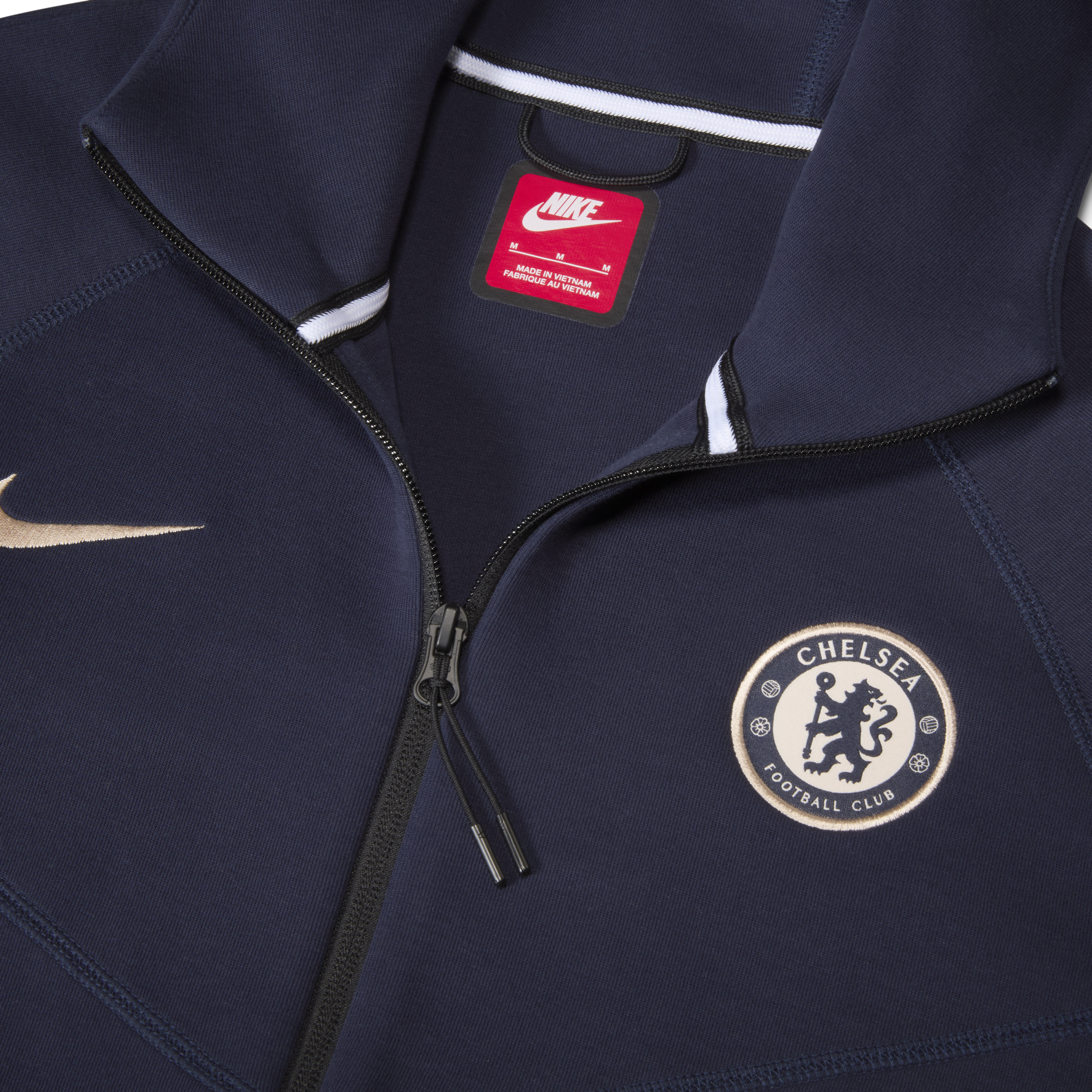 Sweat à capuche et zip Nike Football Chelsea FC Tech Fleece Windrunner pour homme - Bleu