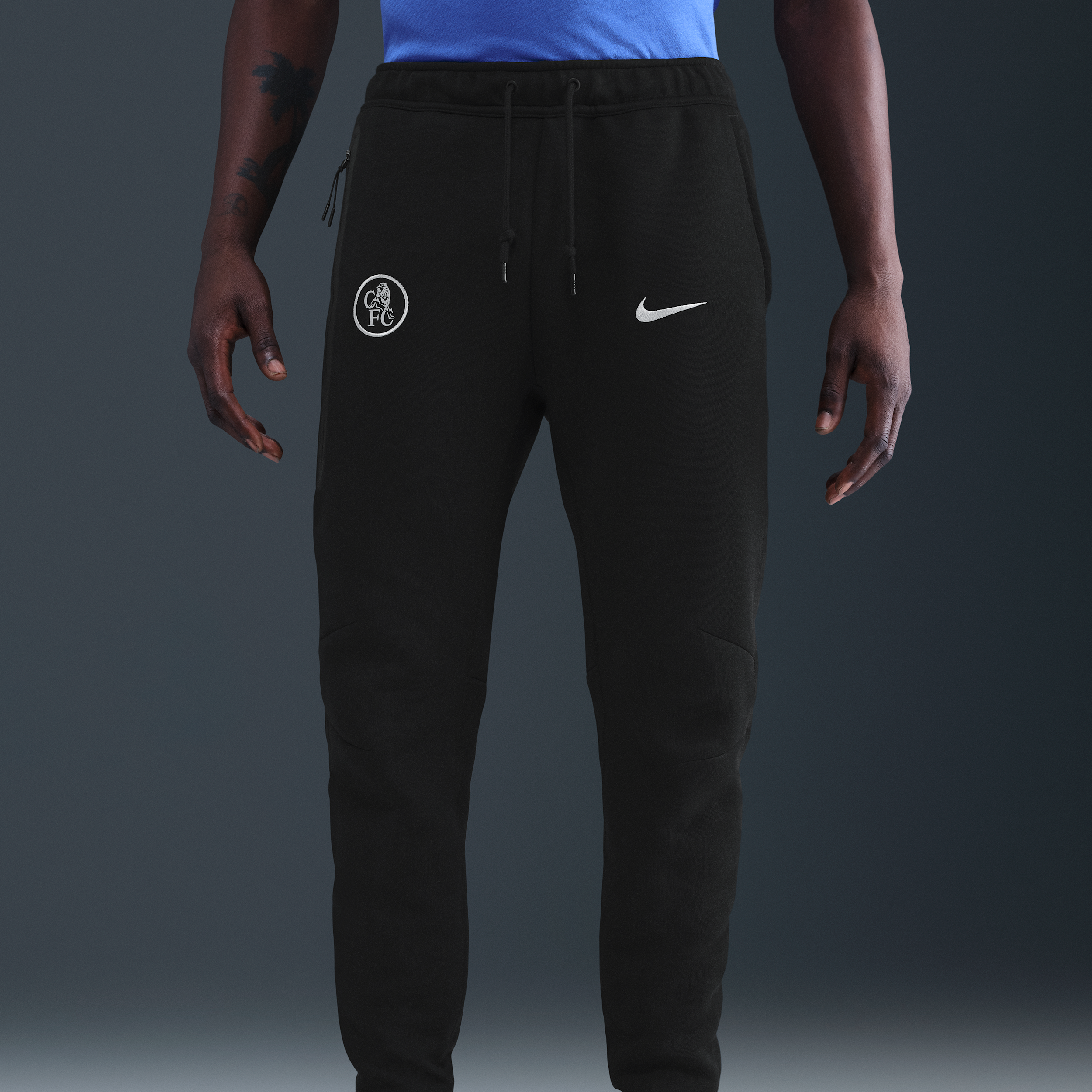 Thumbnail - FC Chelsea Tech Nike Total 90 Fleece-Fußballjogger (Herren) - Schwarz