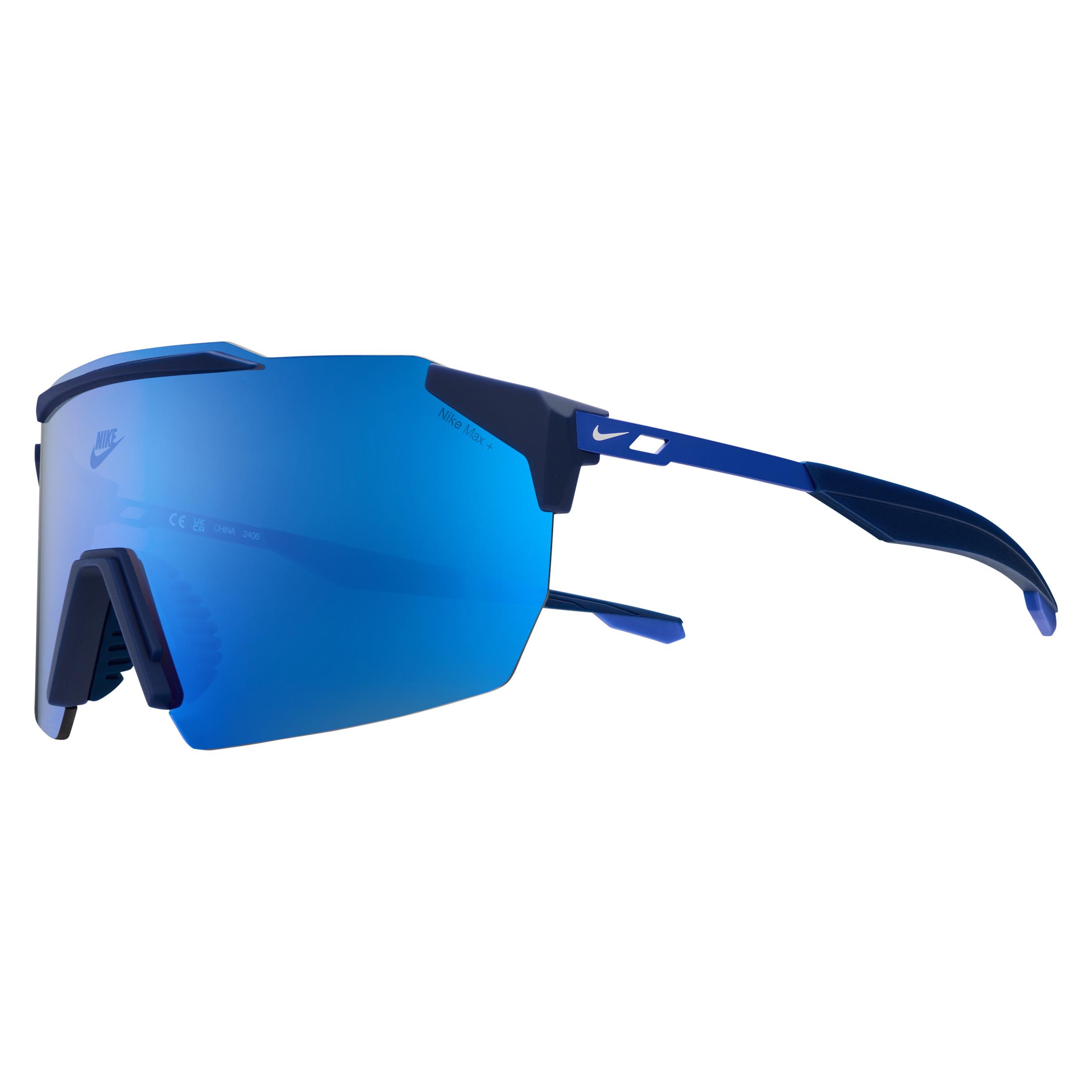 Nike Limitless Shield zonnebril met spiegeleffect Blauw