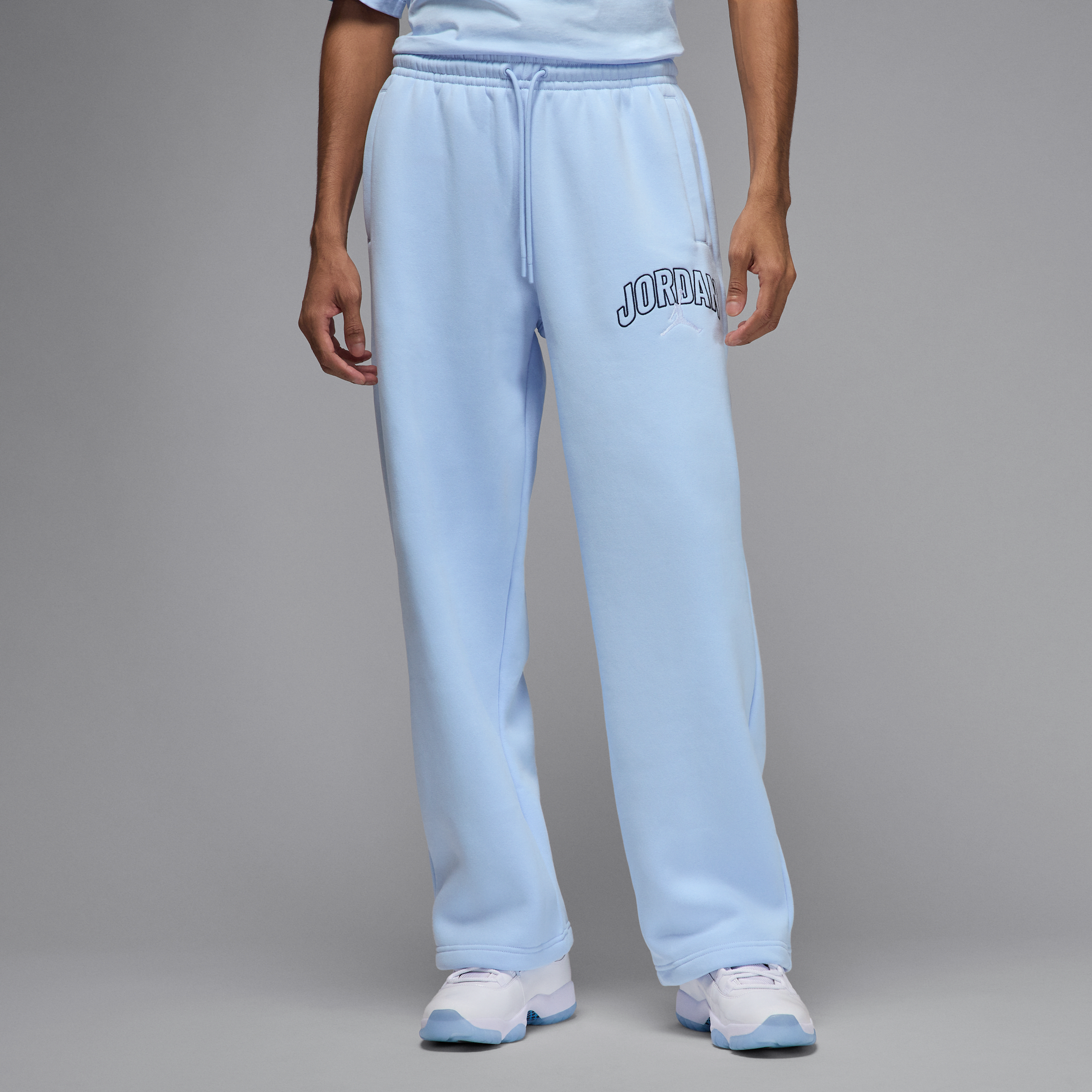 Pantalon oversize à ourlet fendu Jordan Brooklyn Fleece pour homme - Bleu