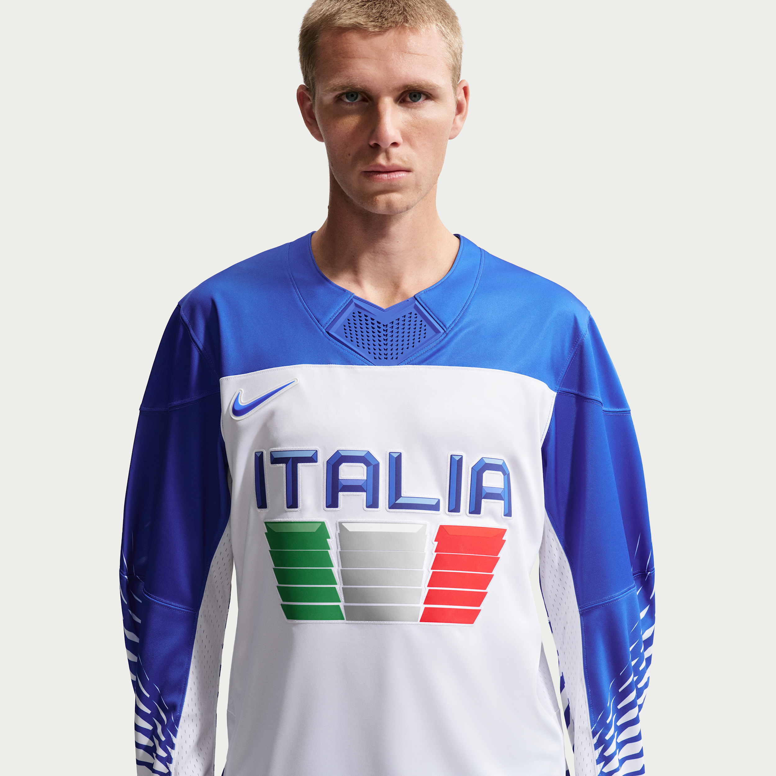Maillot de hockey Nike « Team Italy » pour homme - Blanc