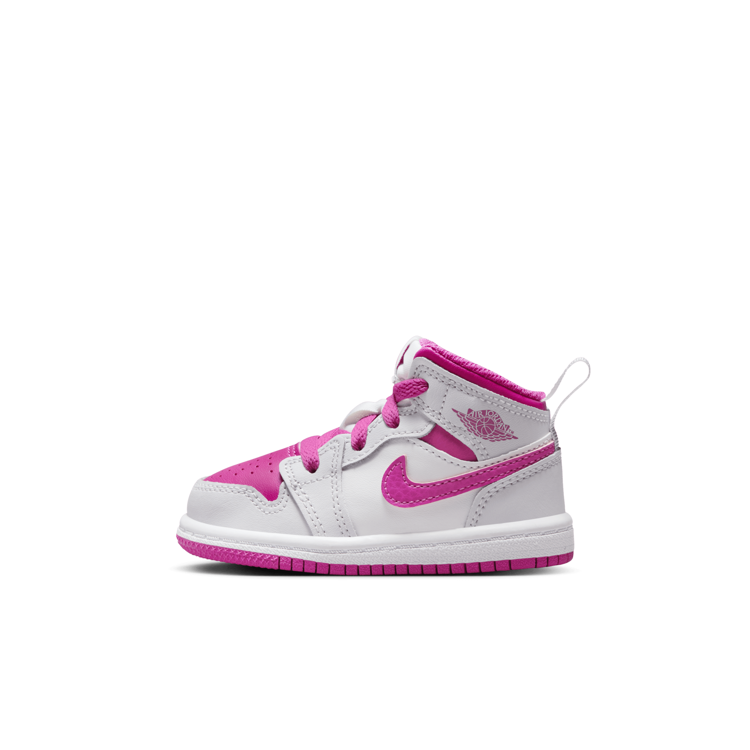 Air Jordan 1 Mid TD 'Fire Pink' | White | Infant Size 10 - FD8782-500