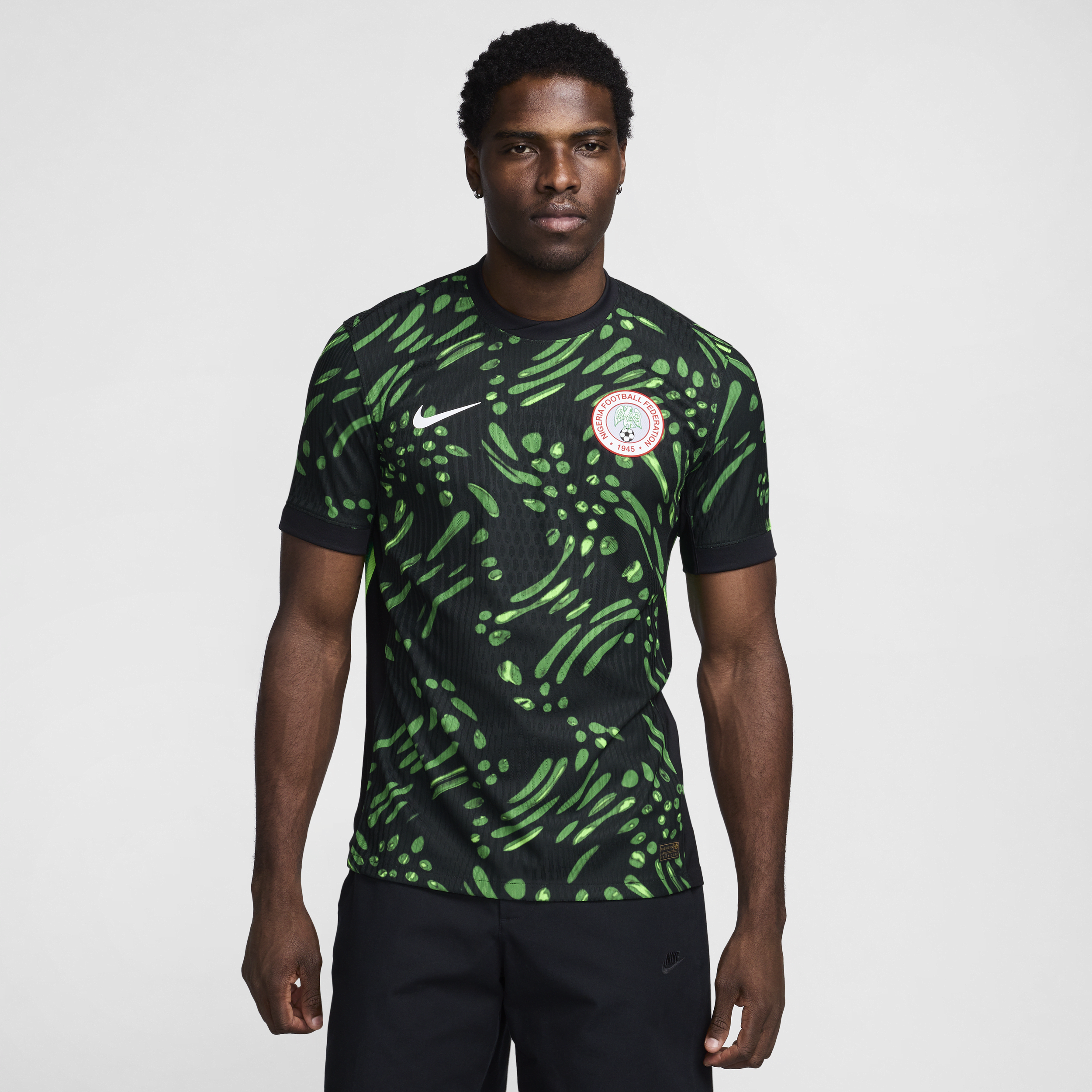 Nike Nigeria 2024 Match Uit Dri-FIT ADV authentiek voetbalshirt voor heren Zwart