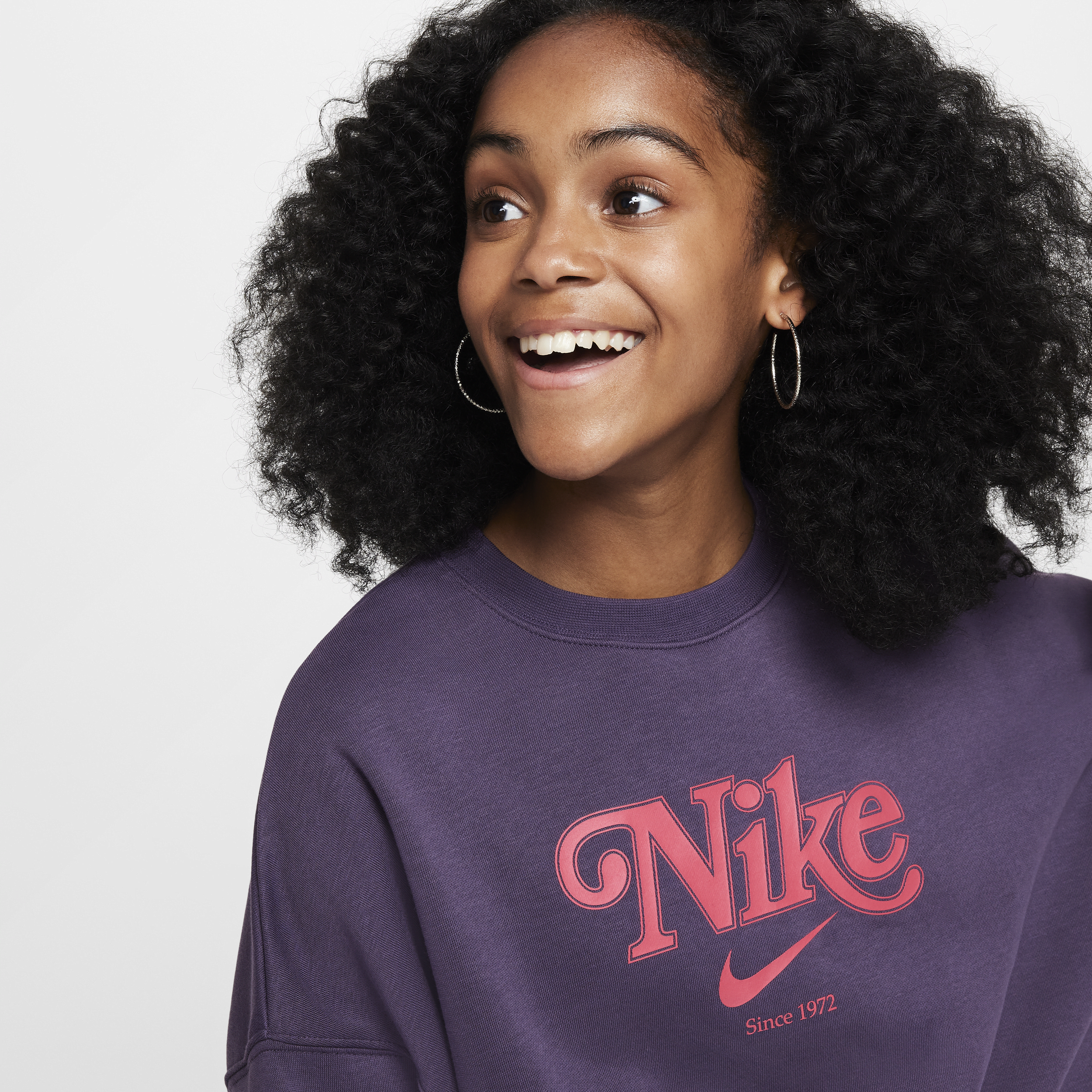 Thumbnail - Nike Fleece-Kurz-Sweatshirt (Mädchen) - Lila