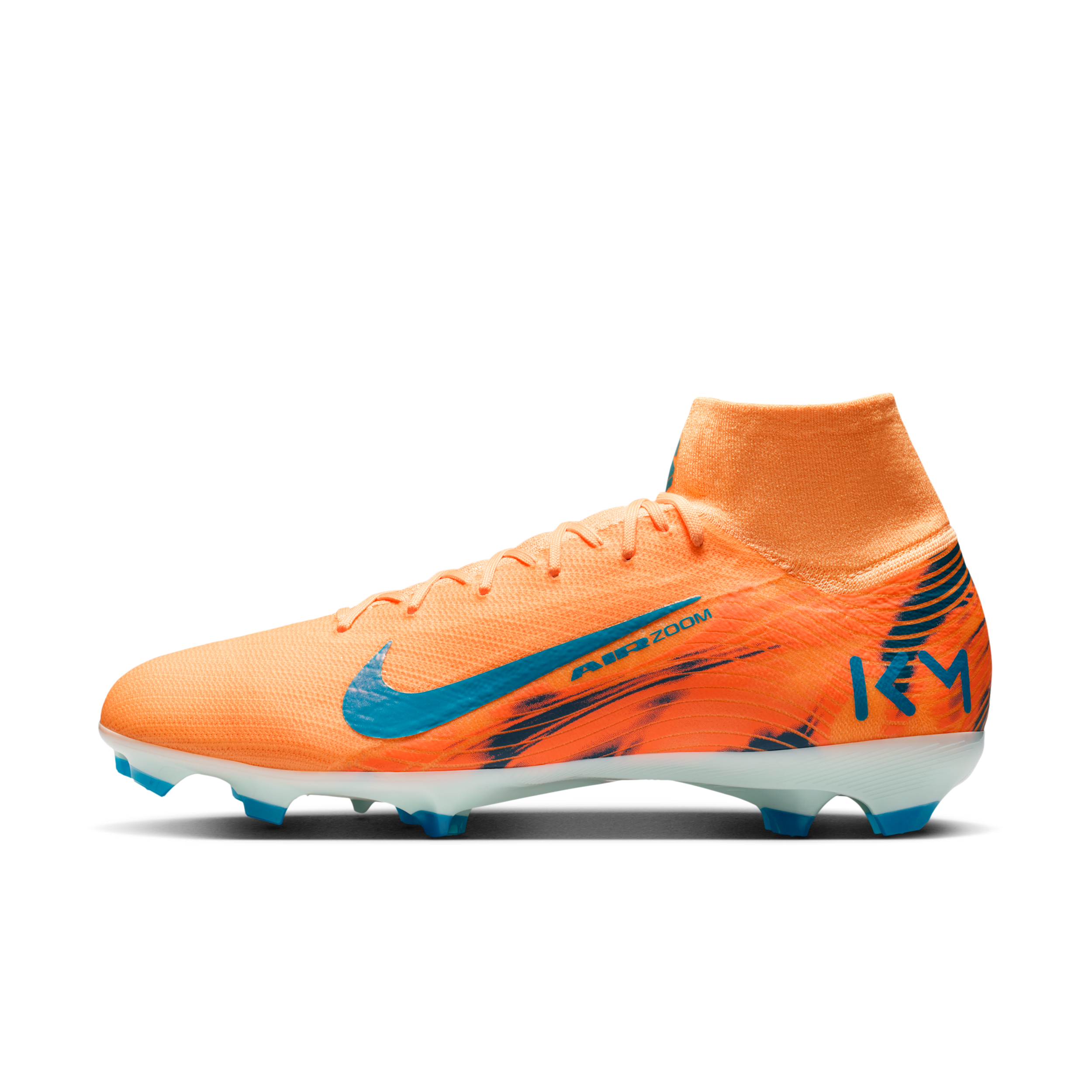 Thumbnail - Nike Mercurial Superfly 10 Pro "Kylian Mbappé" High-Top-Fußballschuh für normalen Rasen - Orange