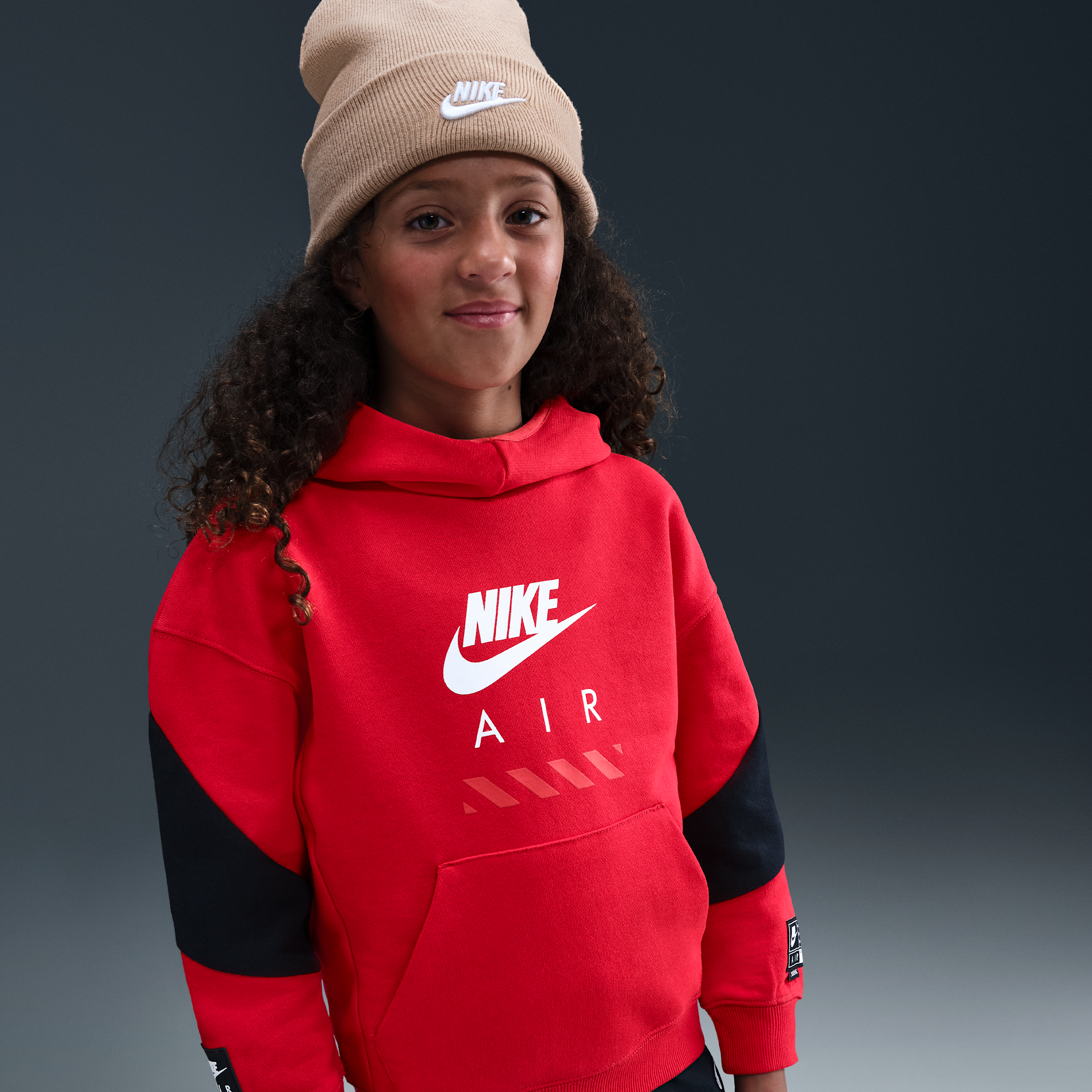 Thumbnail - Nike Air Fleece-Hoodie für ältere Kinder - Rot
