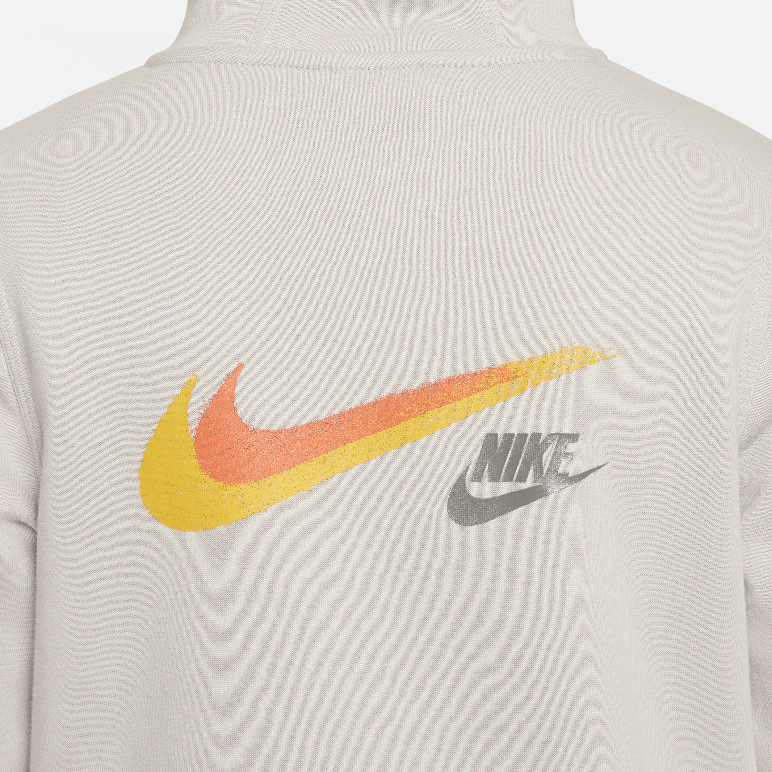 Nike Sportswear fleecehoodie met rits en graphic voor jongens Grijs
