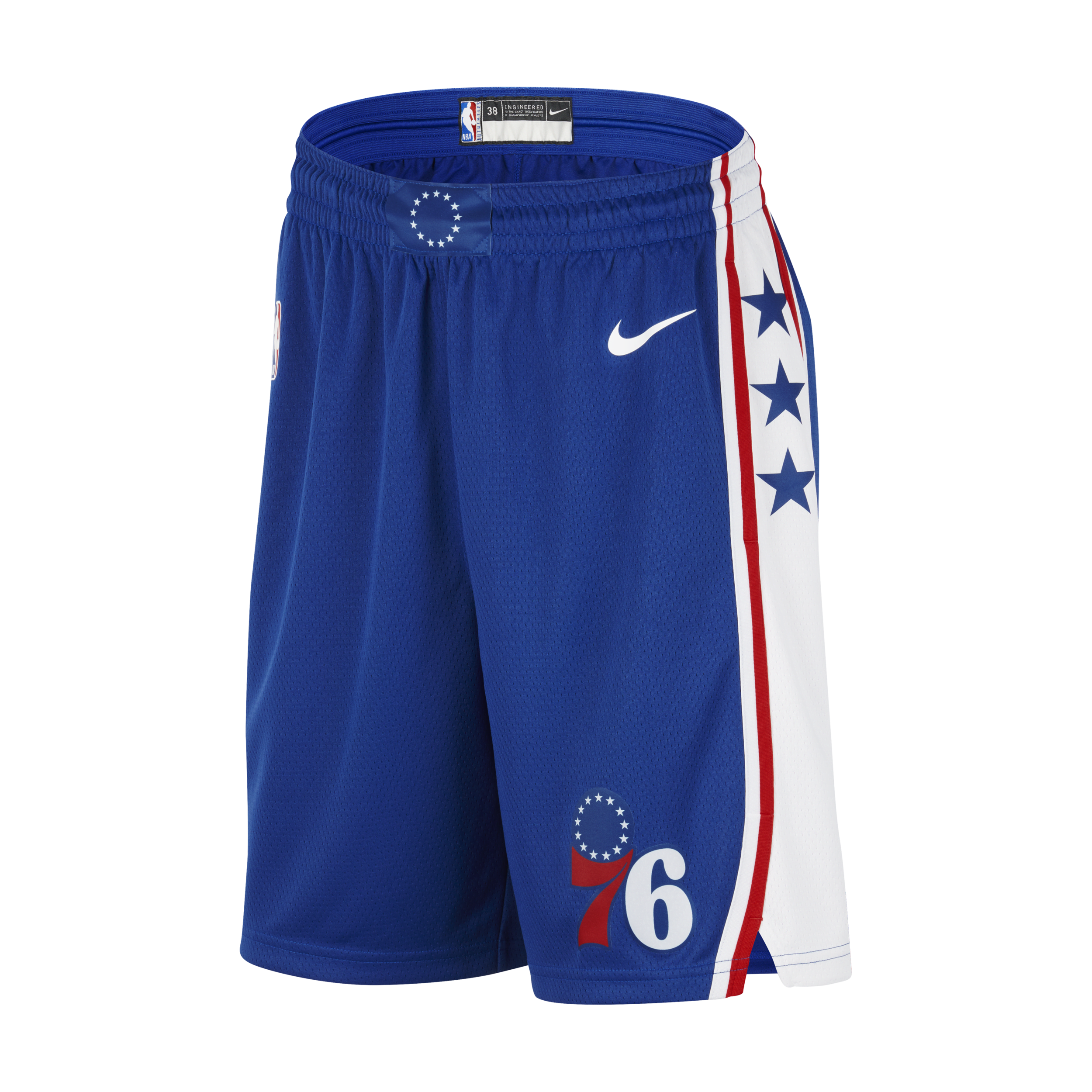 Nike Philadelphia 76ers Icon Edition Swingman Dri-FIT NBA-herenshorts Blauw