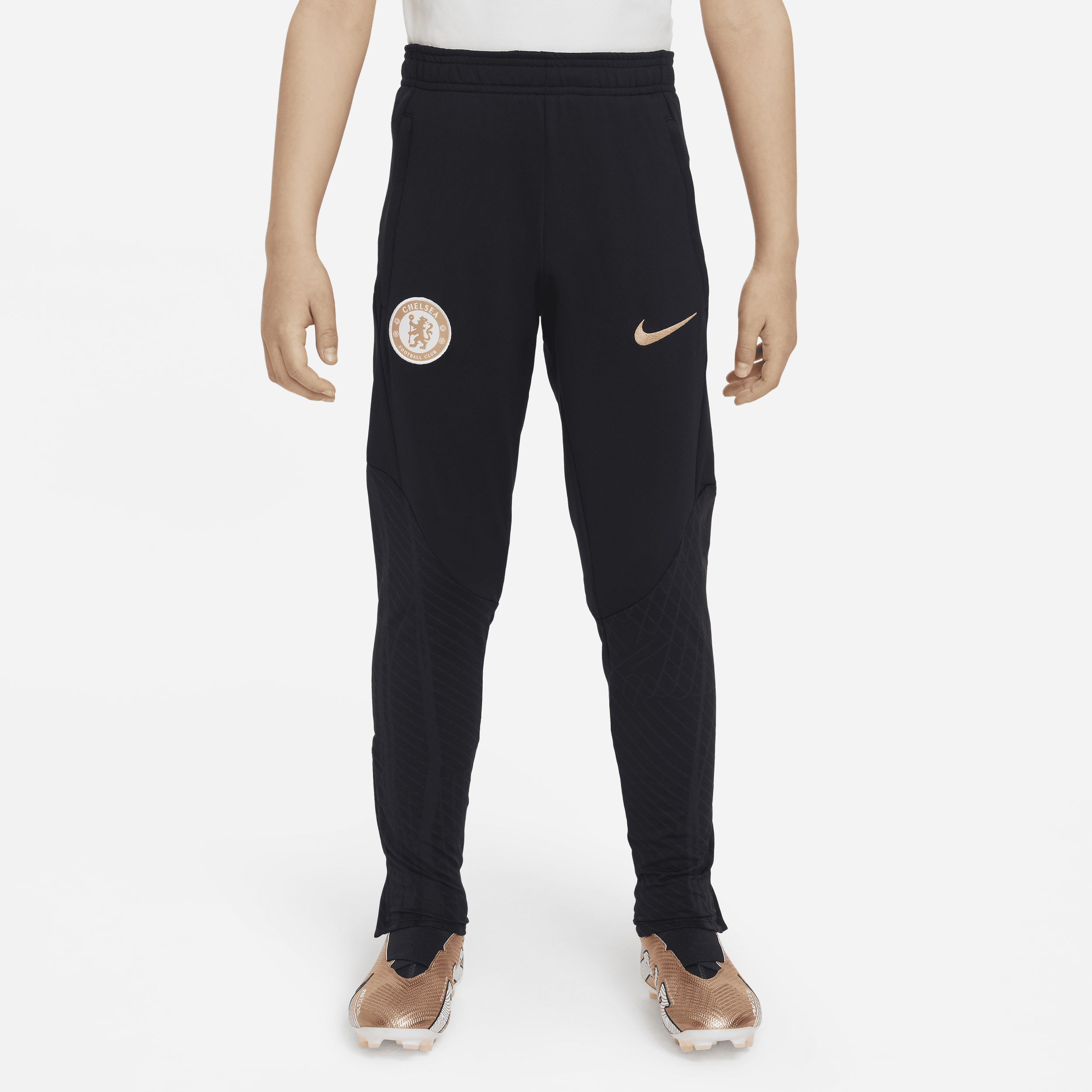 Chelsea FC Strike Nike Dri-FIT knit voetbalbroek voor kids - Blauw unisex XS