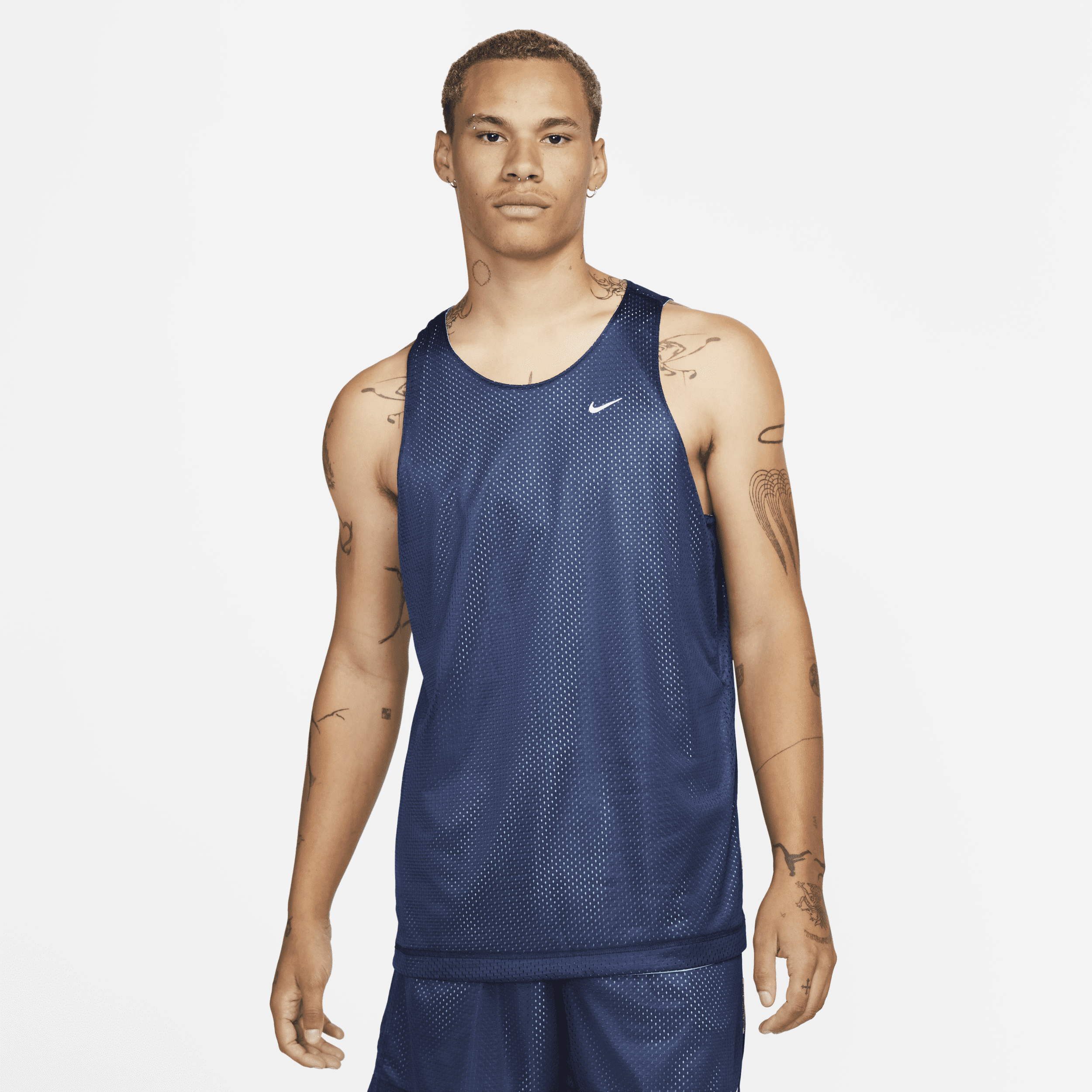 Męska dwustronna koszulka do koszykówki Nike Dri-FIT Standard Issue - Niebieski