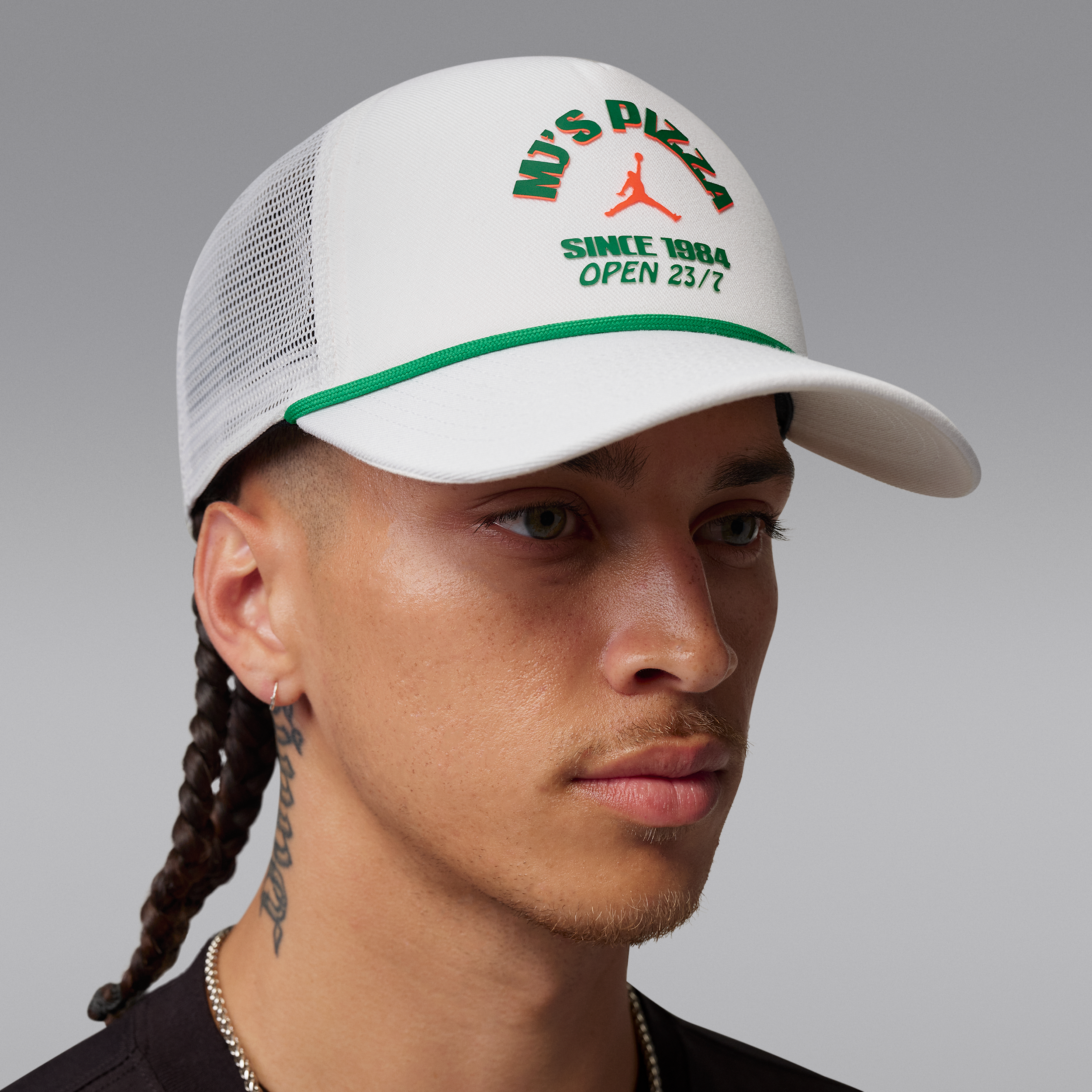 Thumbnail - Jordan Rise strukturierte Trucker-Cap - Weiß