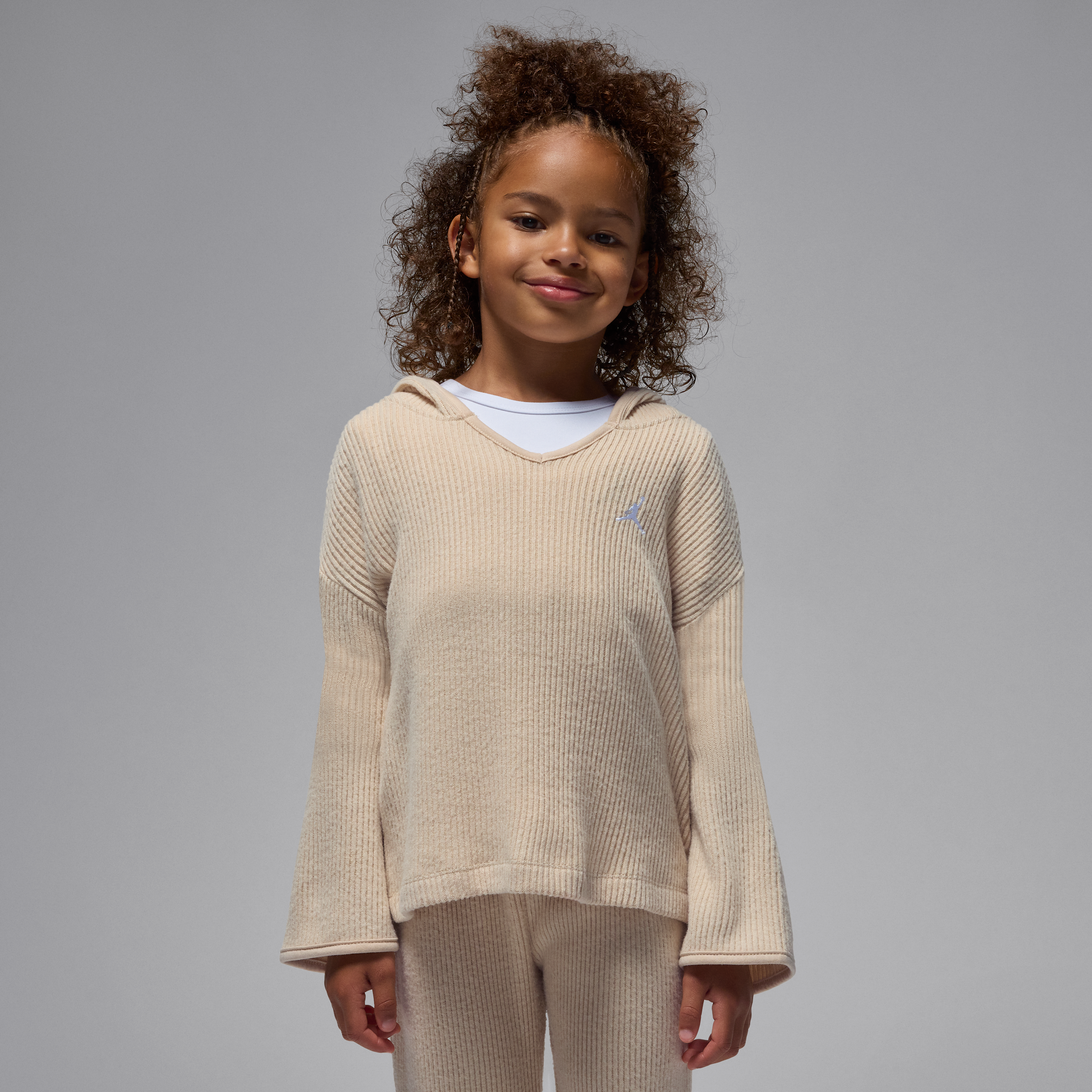 Thumbnail - Jordan Heir To The Crown zweiteiliges Ripp-Pullover-Set (kleine Kinder) - Braun
