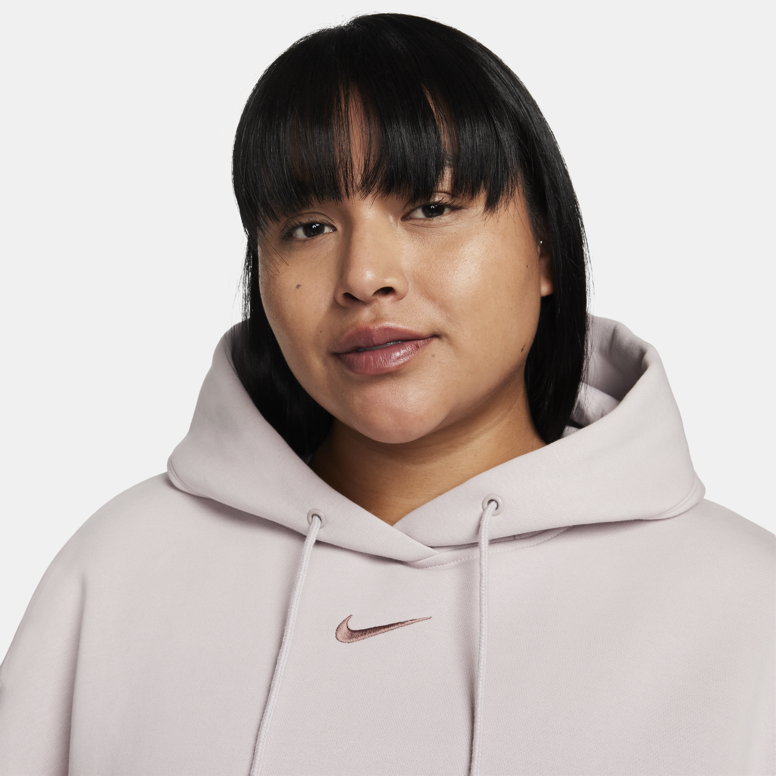 Nike Sportswear Phoenix Fleece oversized hoodie met logo voor dames (Plus Size) Paars