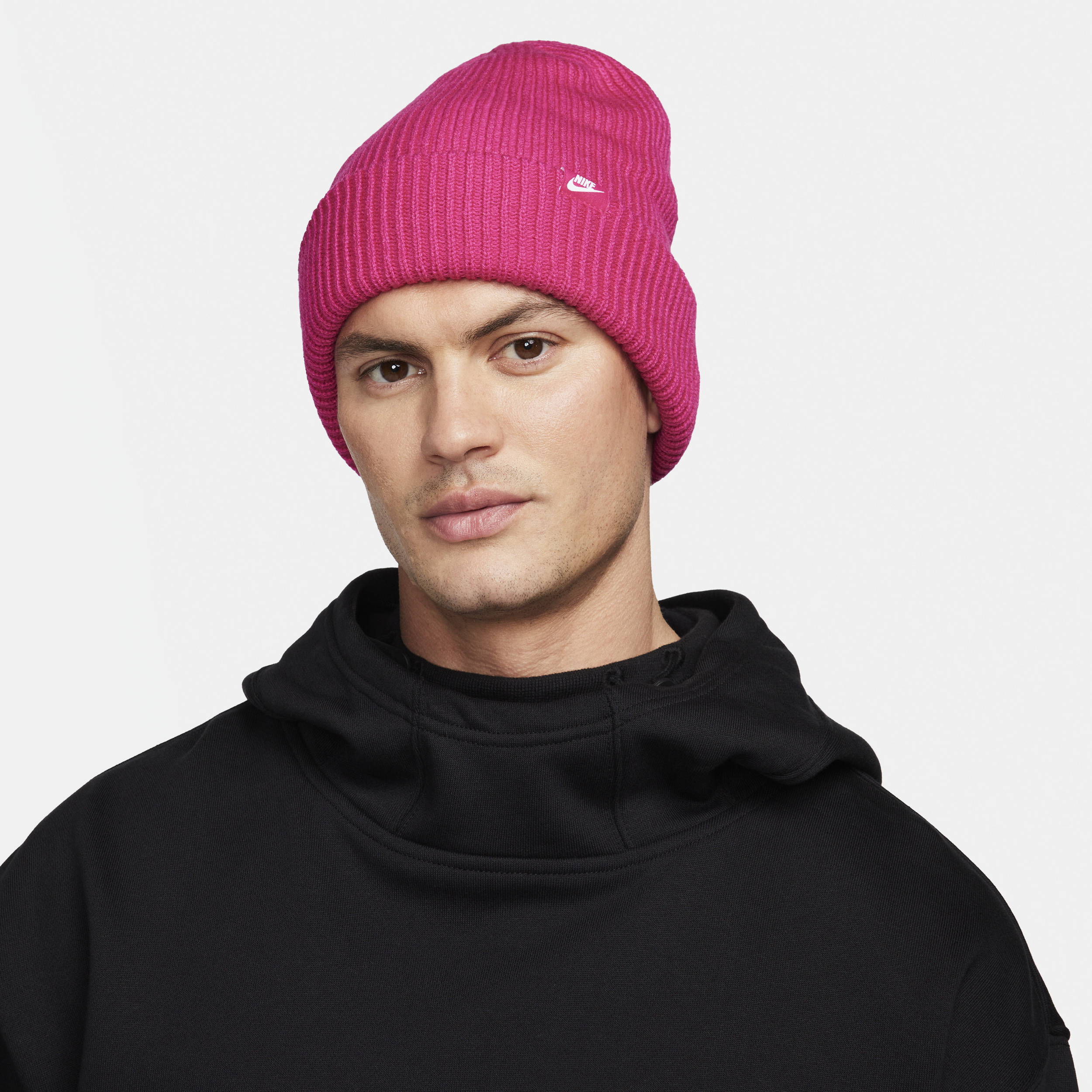 Nike Peak Futura beanie met standaardomslag Roze