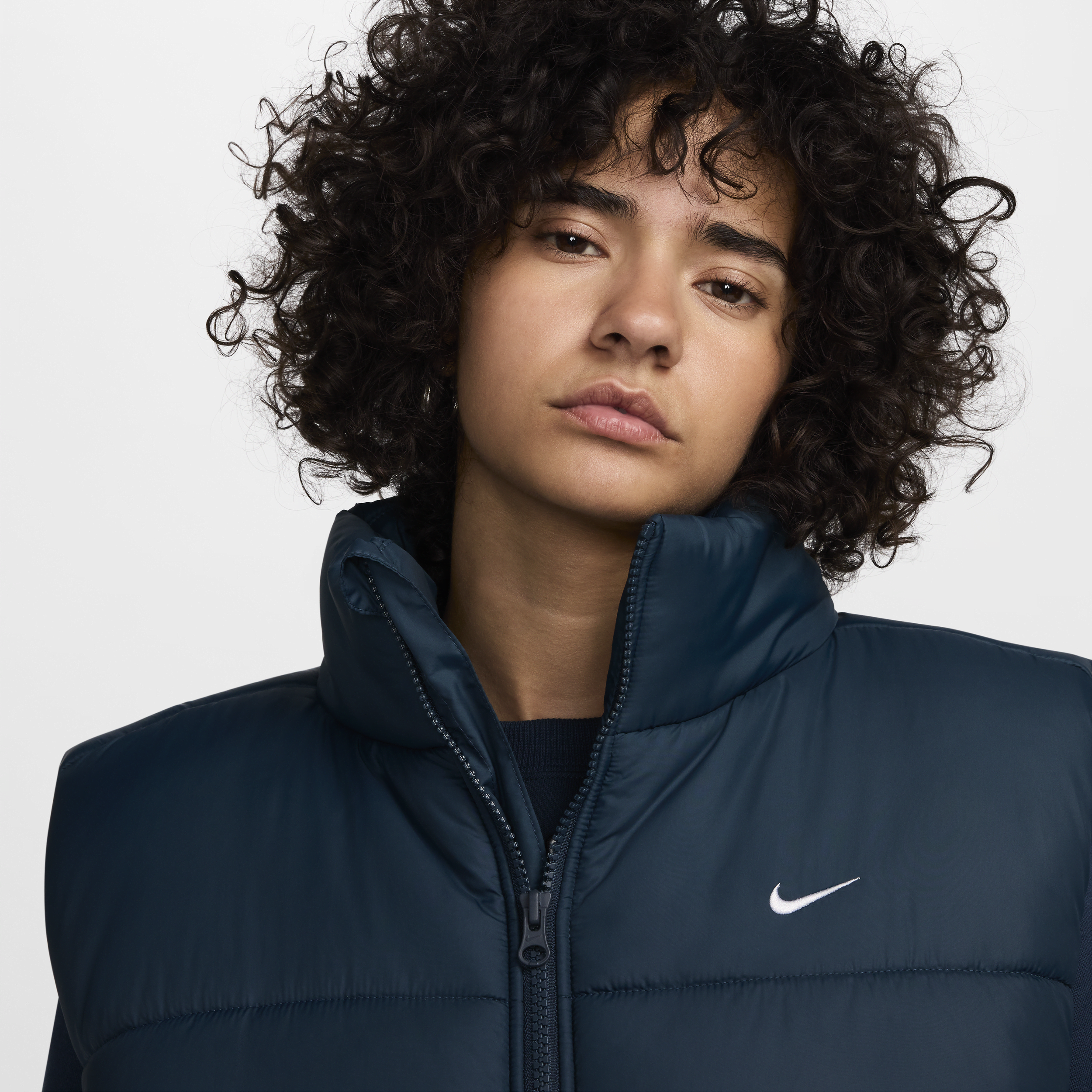 Veste sans manches ample Therma-FIT Nike Sportswear Classic Puffer pour femme - Bleu