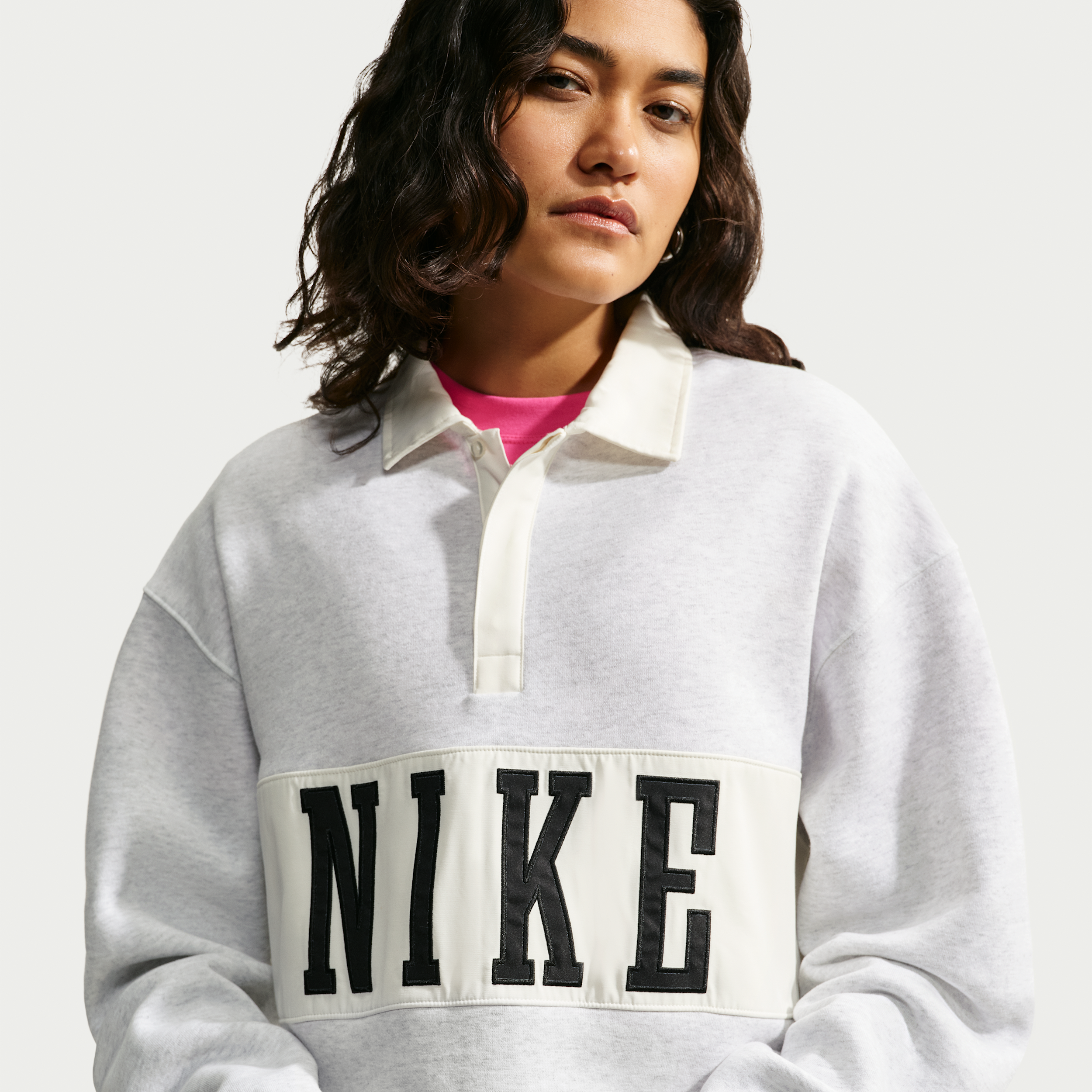 Nike Sweat De Rugby Oversize Nike Studio Fleece Medium Weight Pour