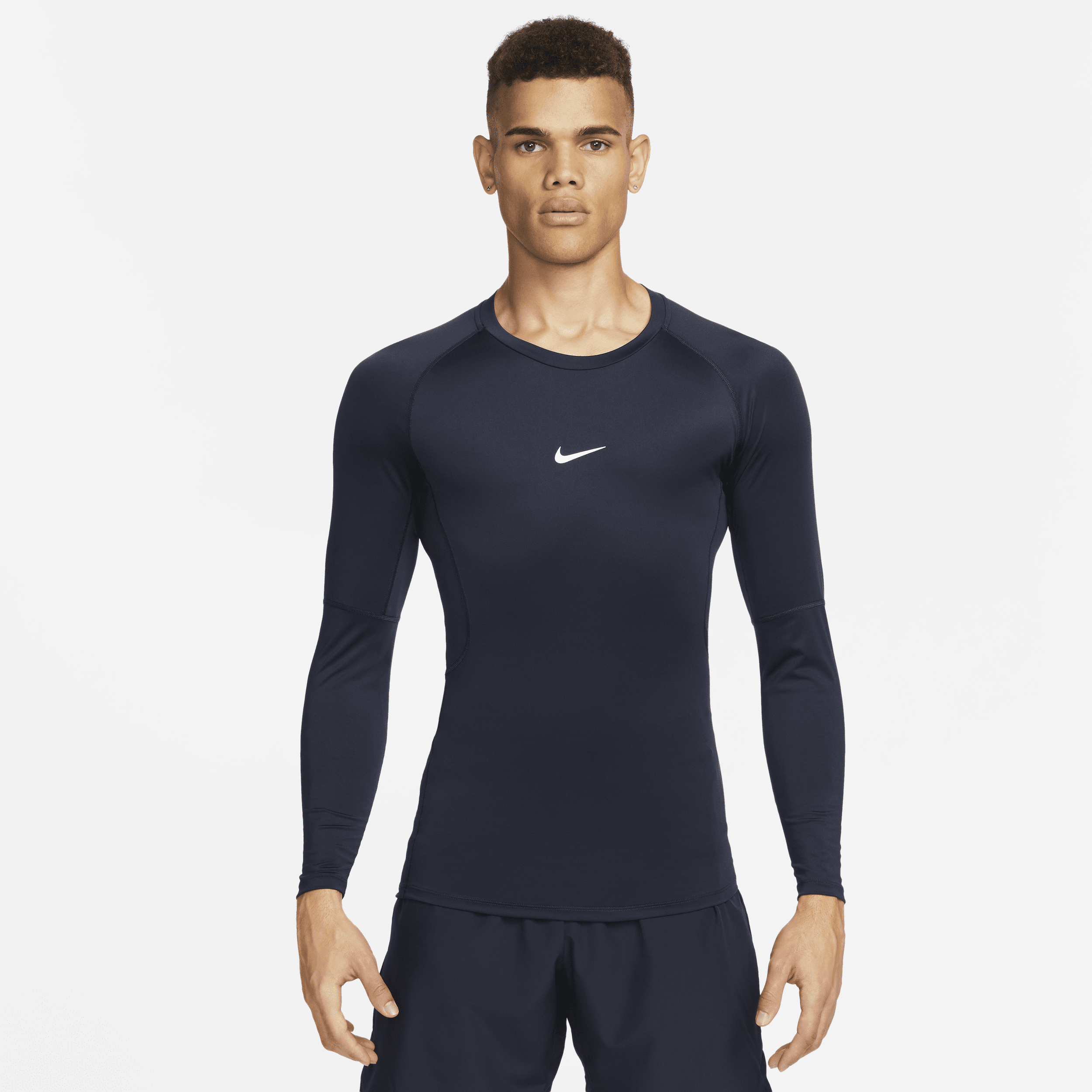 Thumbnail - Nike Pro Men's Dri-FIT Dri-FIT Fitness-Longsleeve mit enger Passform für Herren - Blau