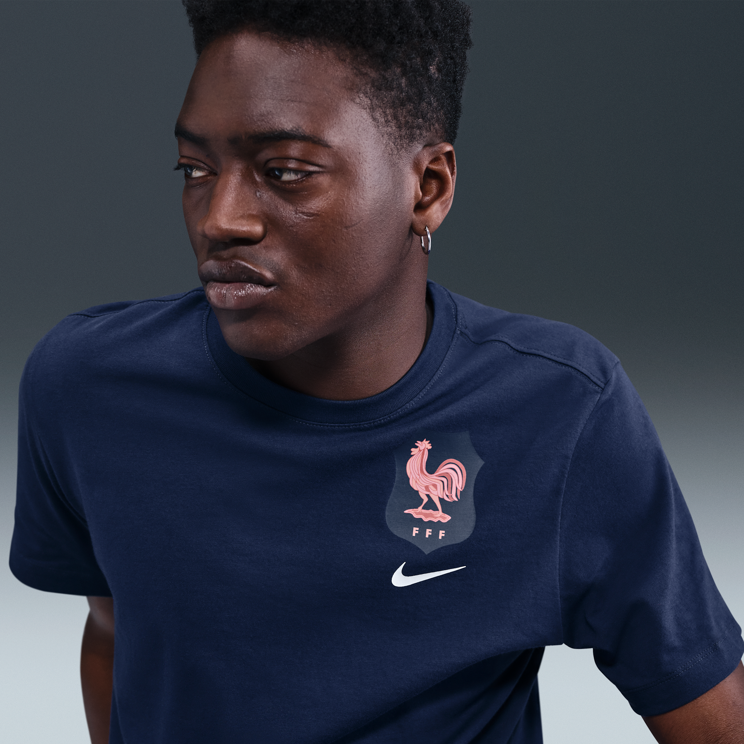 Thumbnail - Frankreich Fußball-T-Shirt von Nike (Herren) - Blau