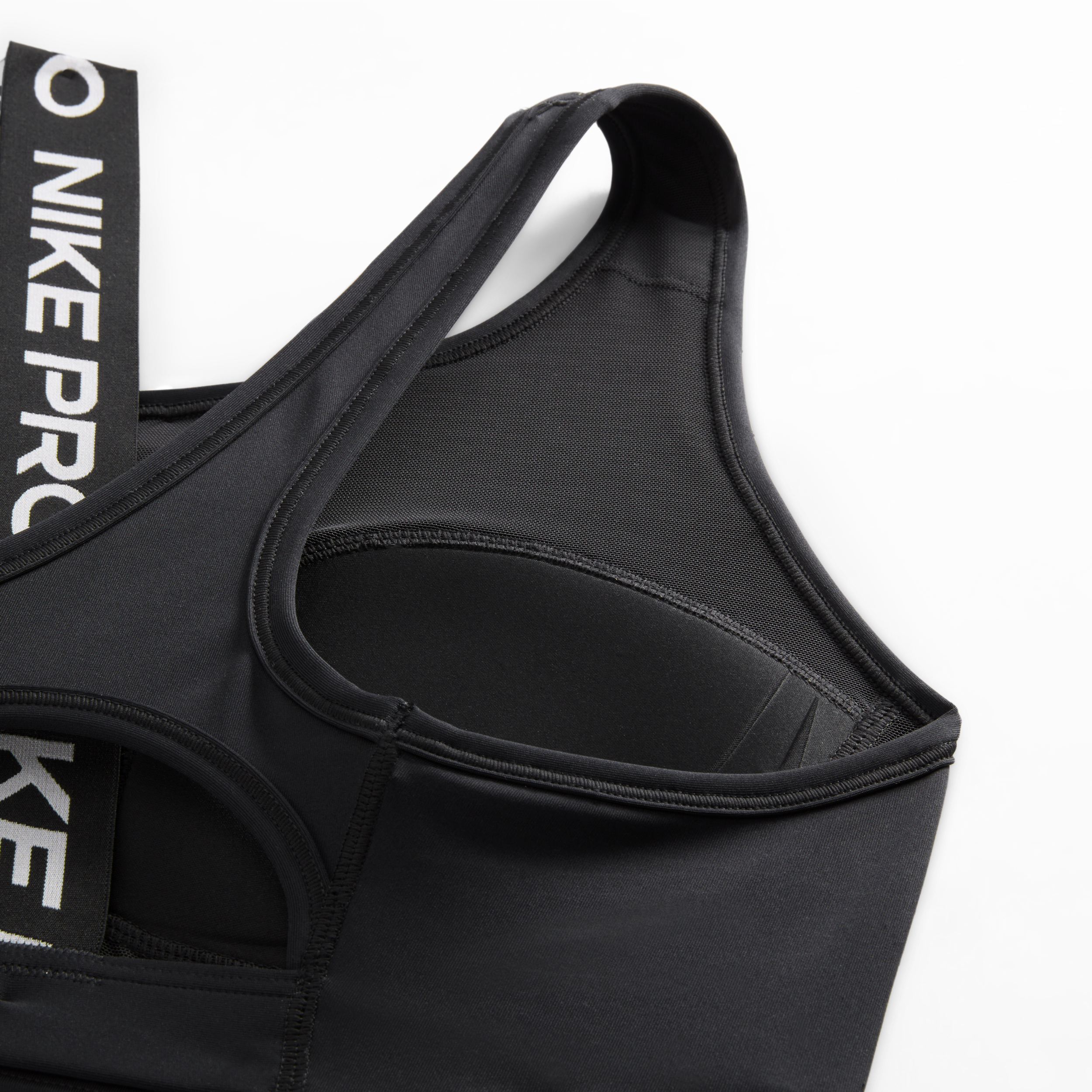 Brassière de sport rembourrée à maintien normal Nike Pro Swoosh Asymmetrical pour femme - Noir