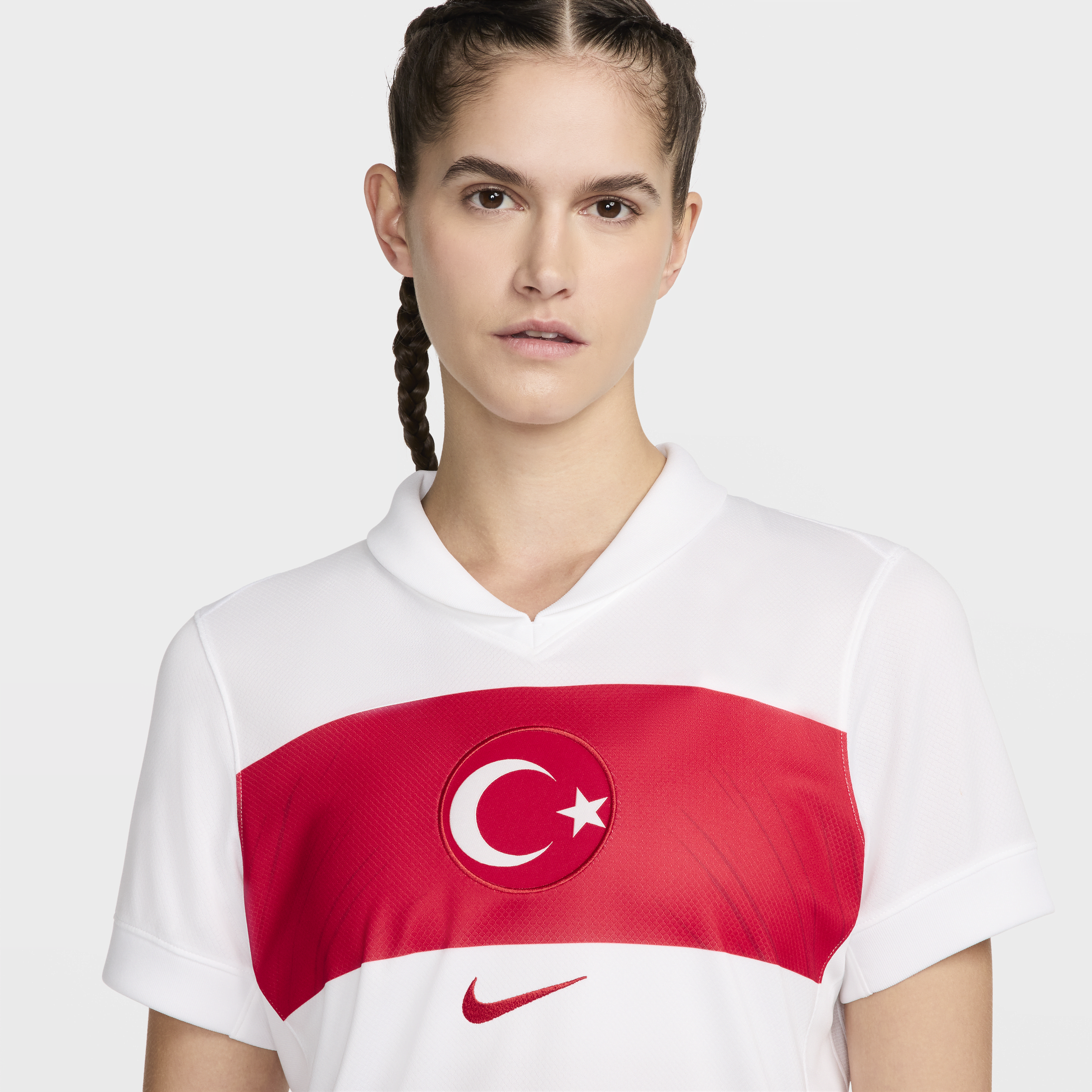 Nike Turkije 2024 25 Stadium Thuis Dri-FIT replica voetbalshirt voor dames Wit