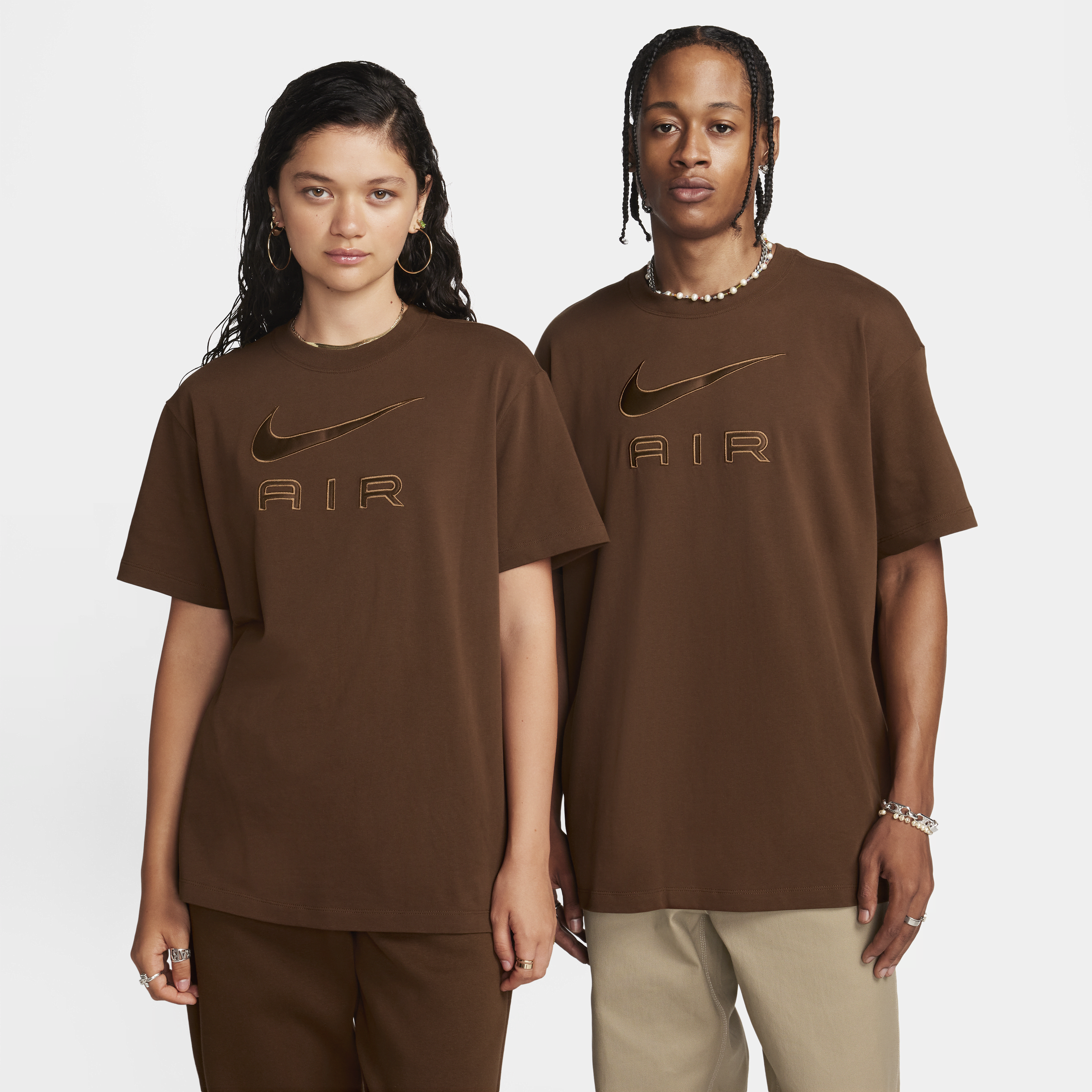 Nike Air T-shirt voor dames Bruin