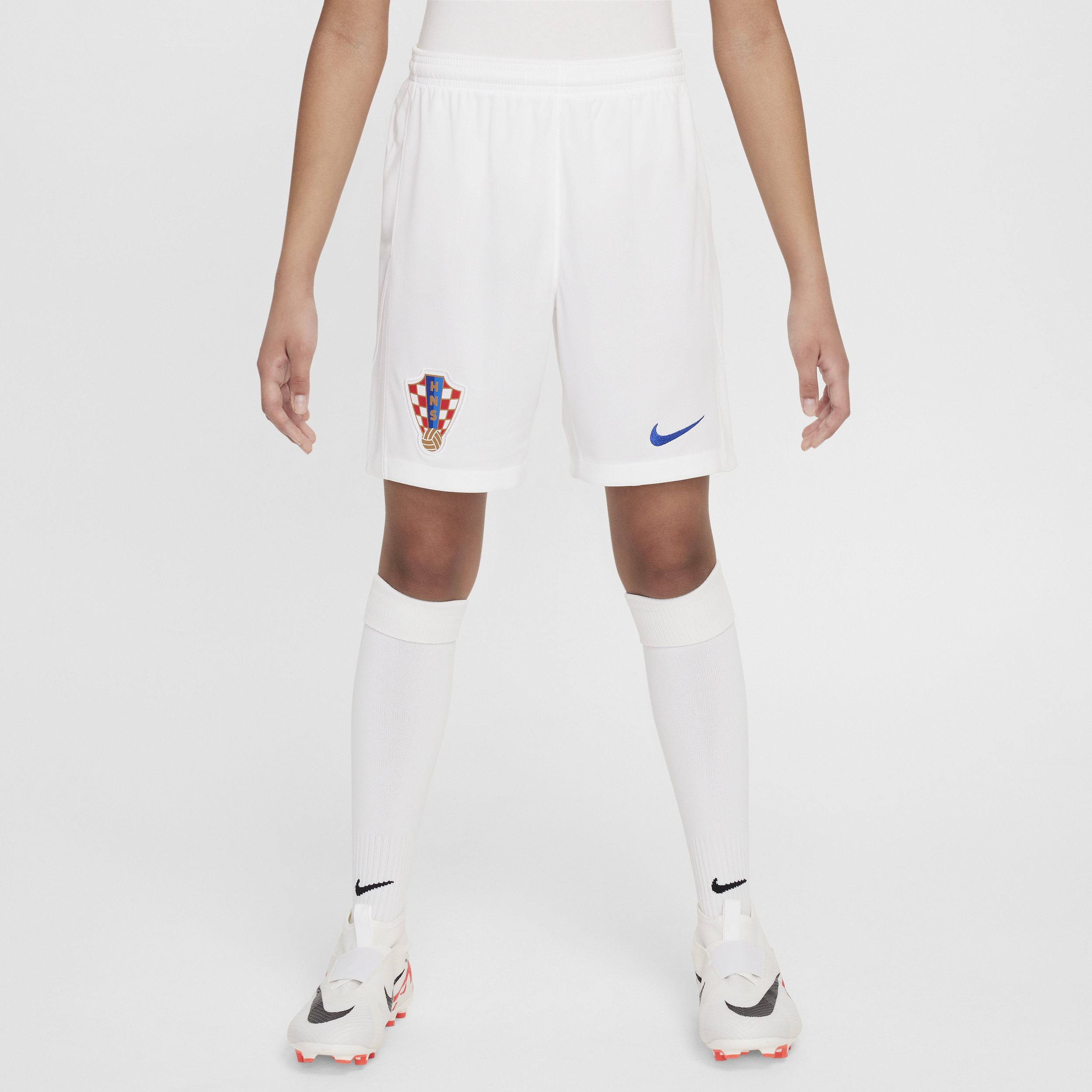 Short de foot replica Nike Dri-FIT Croatie 2024/25 Stadium Domicile/Extérieur pour ado - Blanc