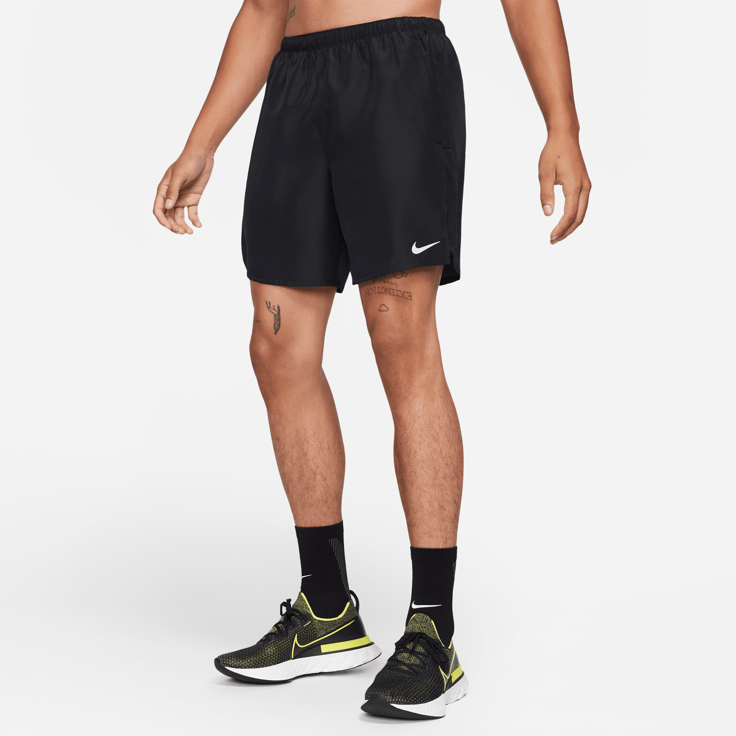 Thumbnail - Nike Challenger Herren-Laufshorts mit Futter (ca. 18 cm) - Schwarz