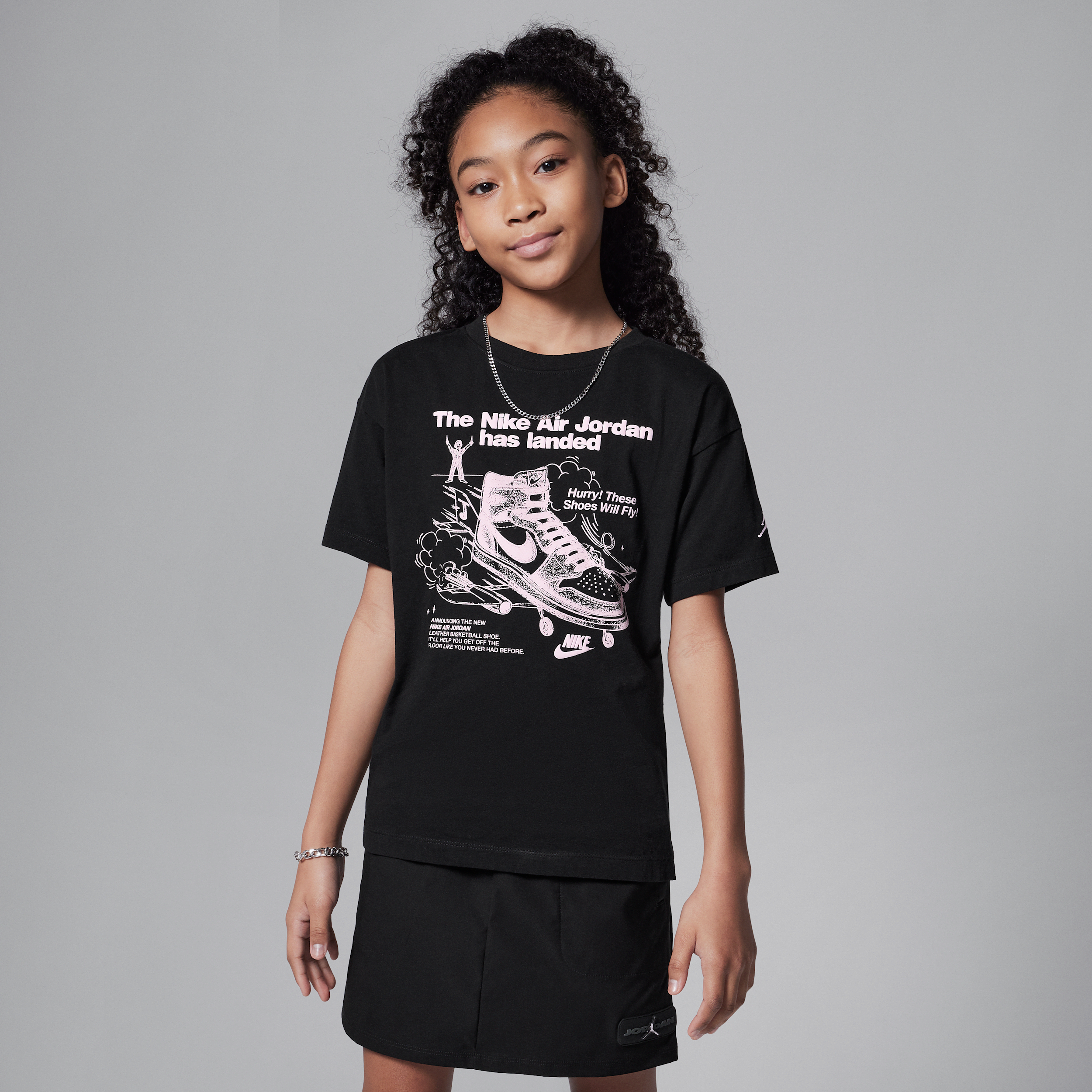 Jordan T-shirt met graphic voor kids - Zwart